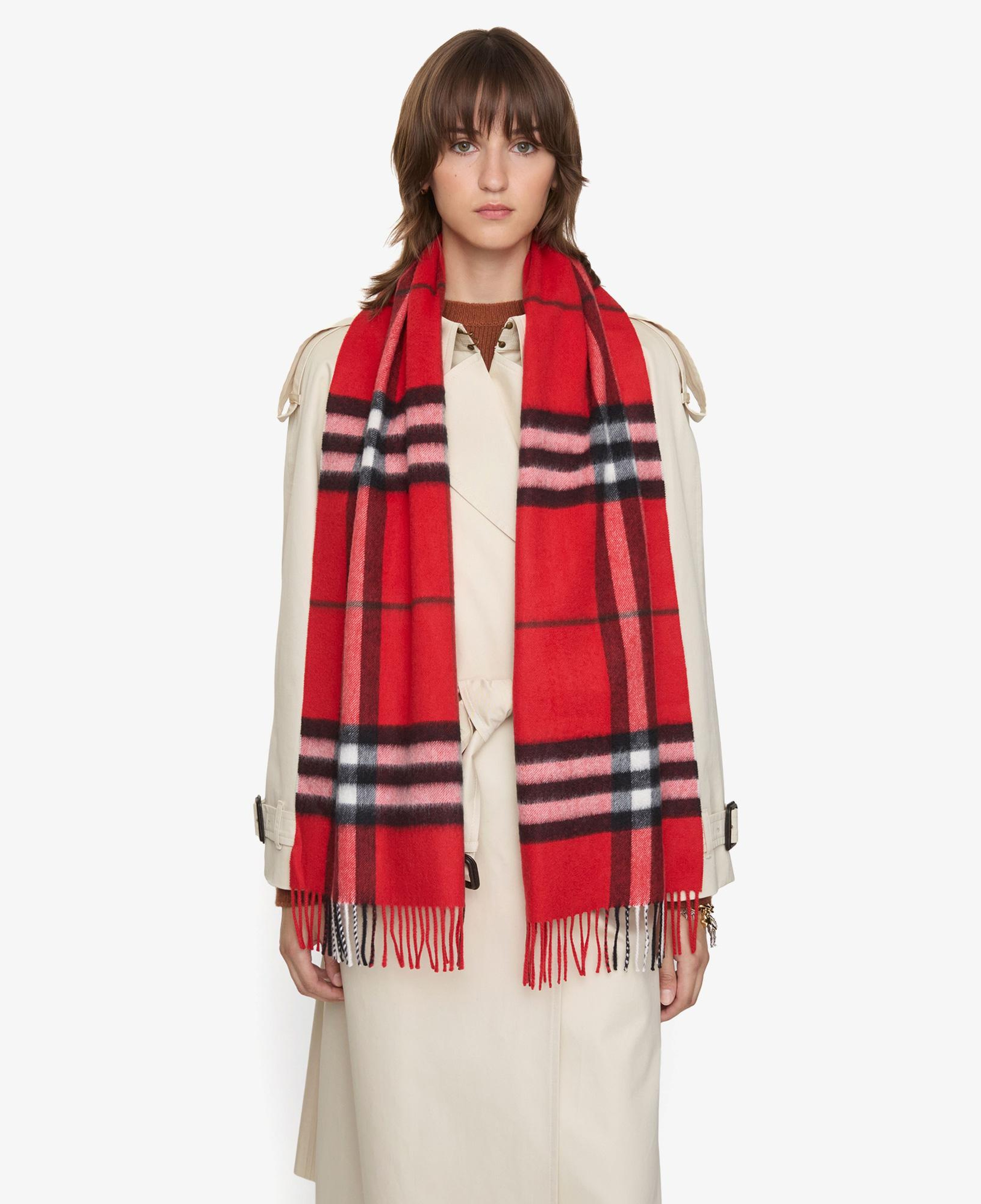 Burberry Giant Check Kadın Kırmızı Atkı