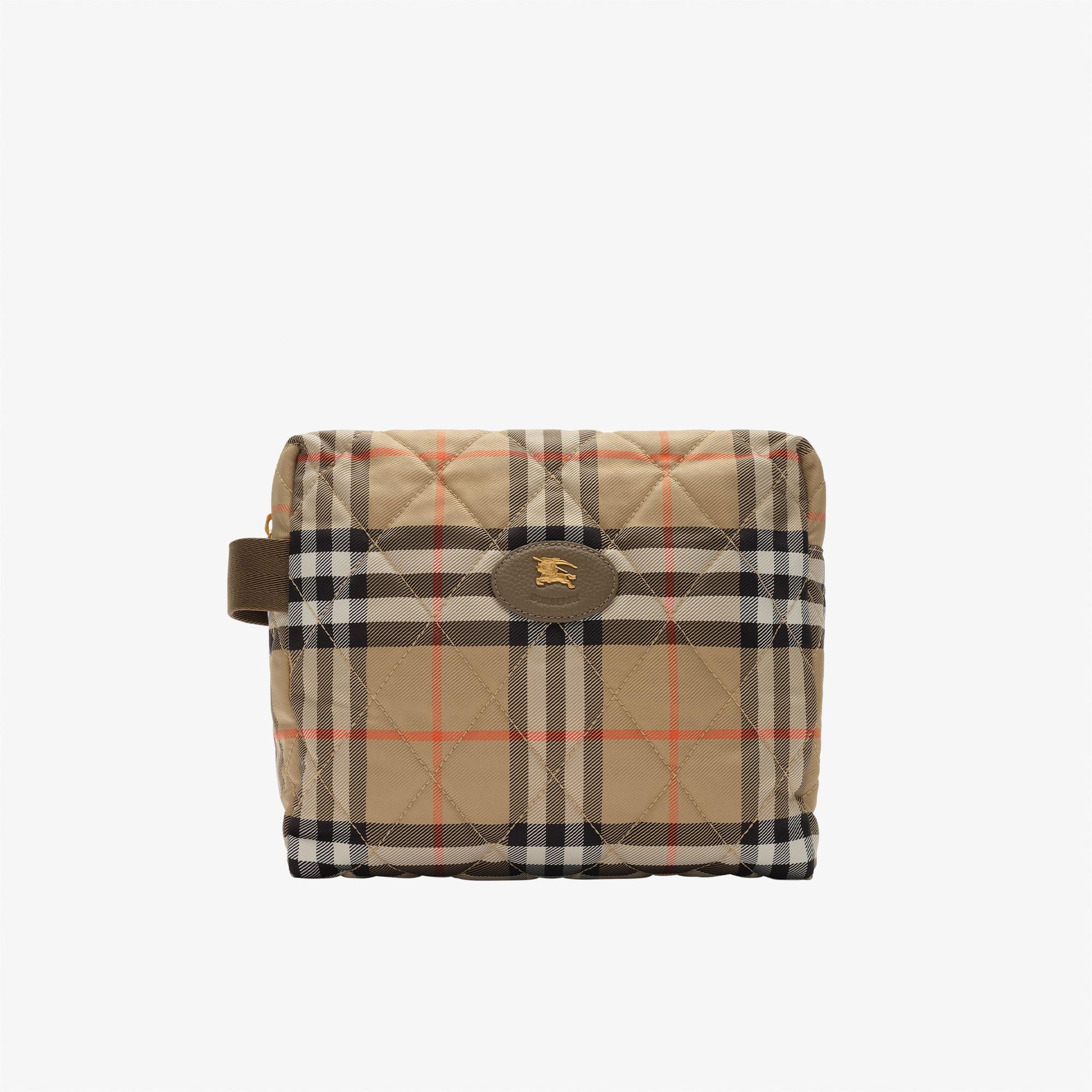 Burberry Check Cardiff Pouch Çocuk Bej El Çantası