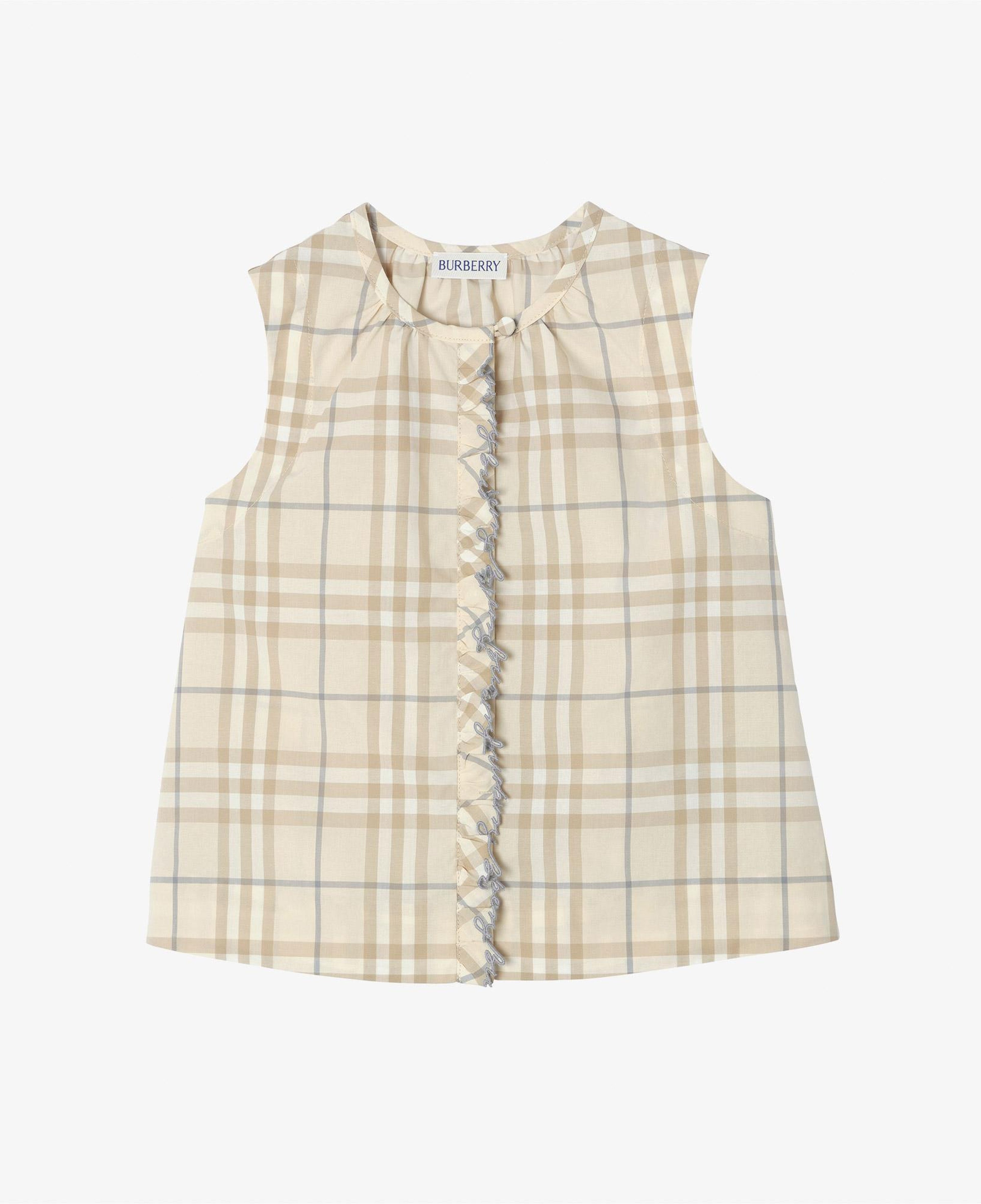Burberry Check Hailey Çocuk Krem Gömlek