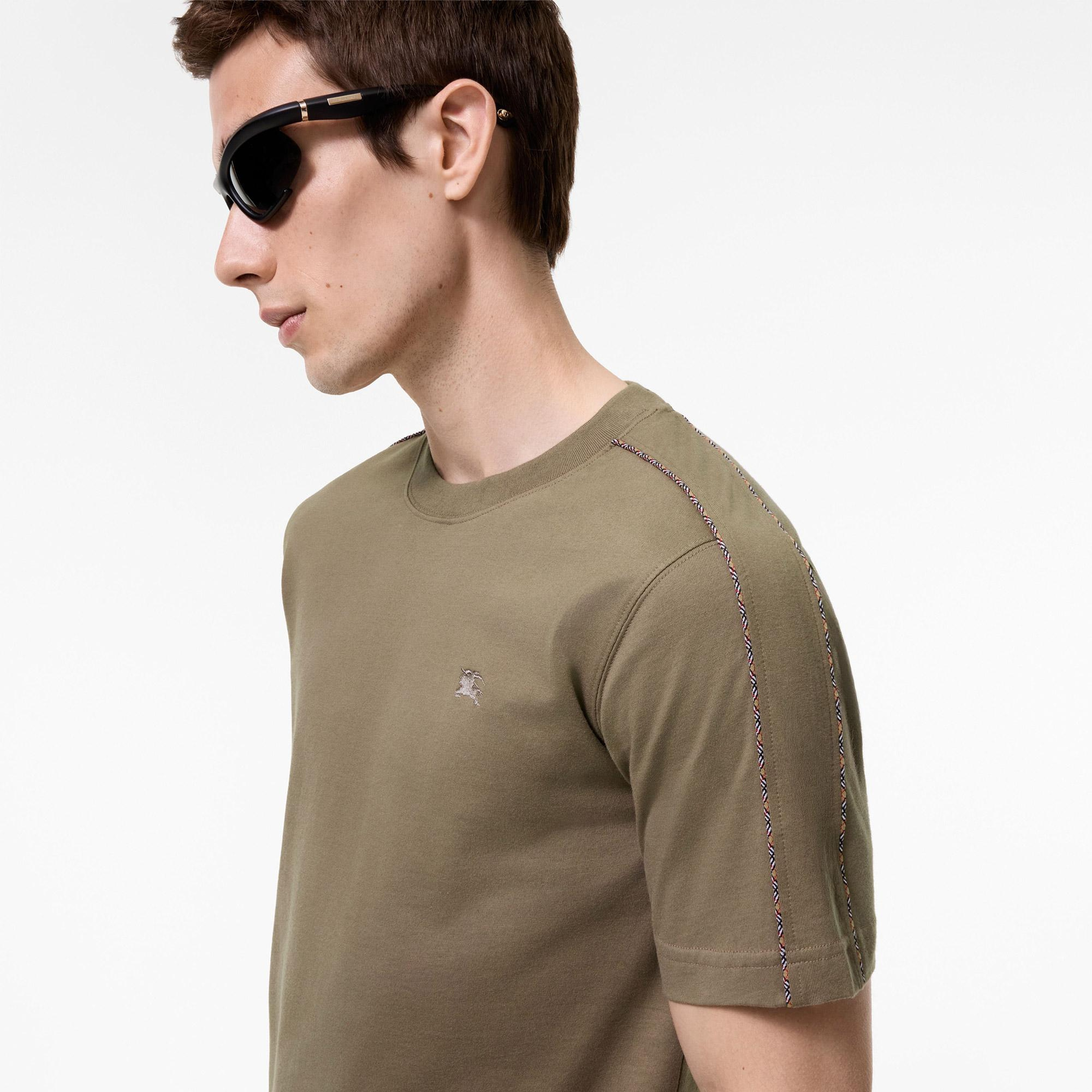 Burberry Seth Check Erkek Kahverengi T-Shirt