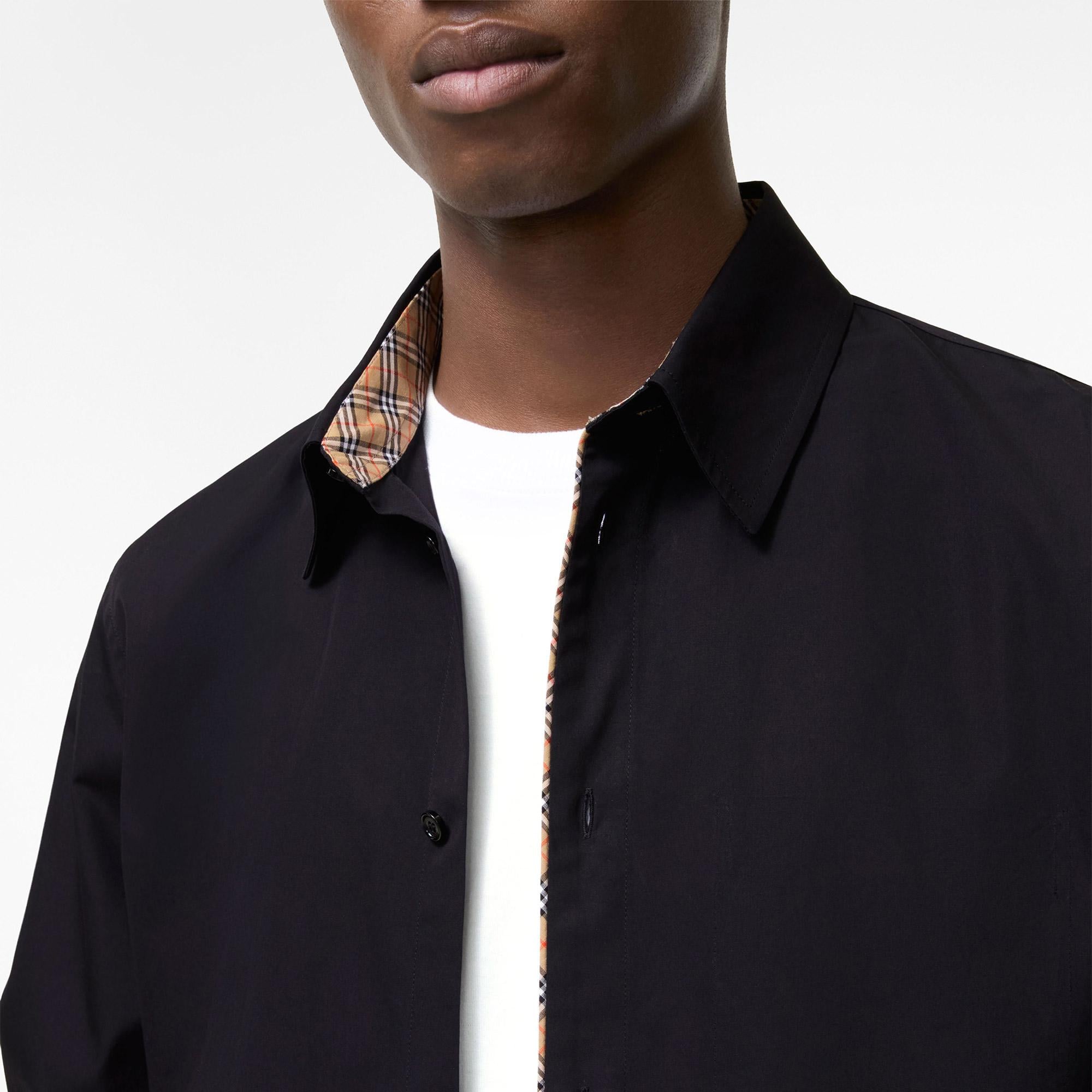 Burberry Sam Check Erkek Siyah Gömlek