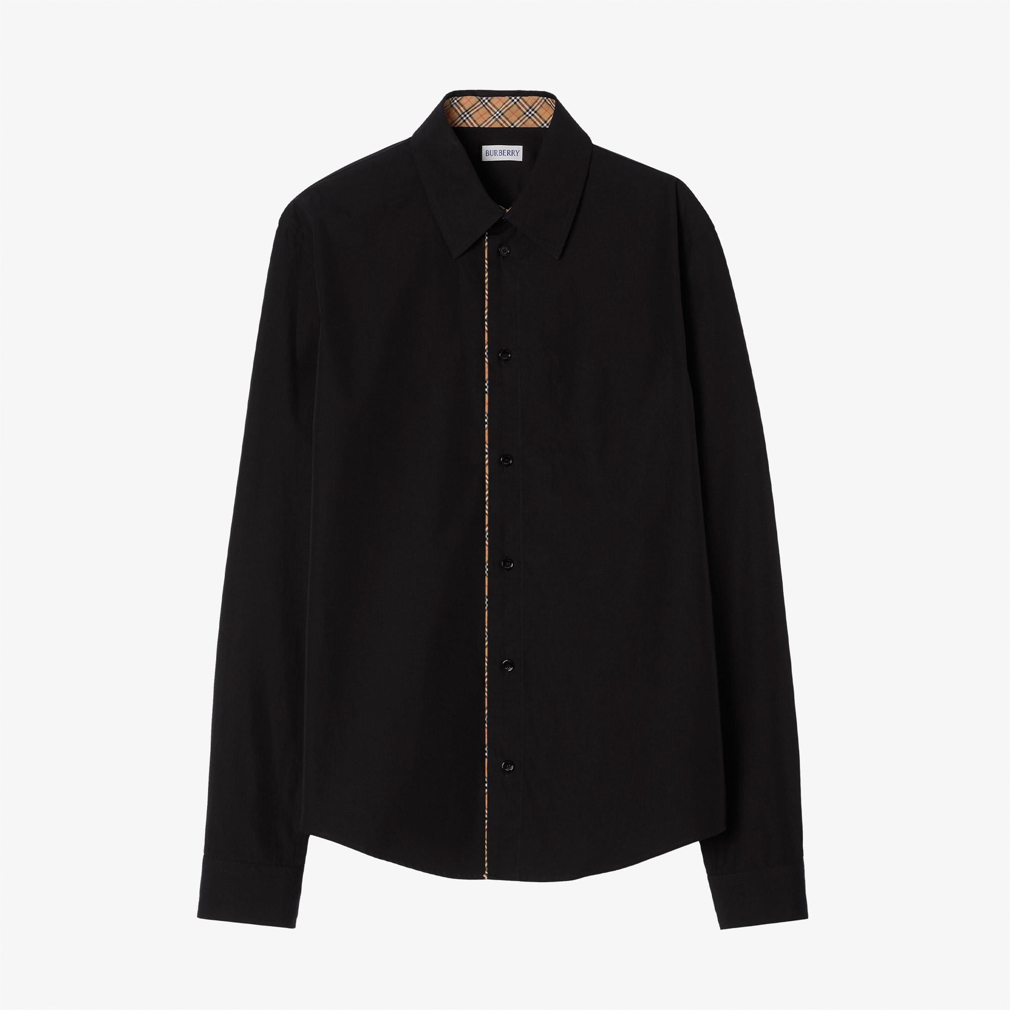 Burberry Sam Check Erkek Siyah Gömlek