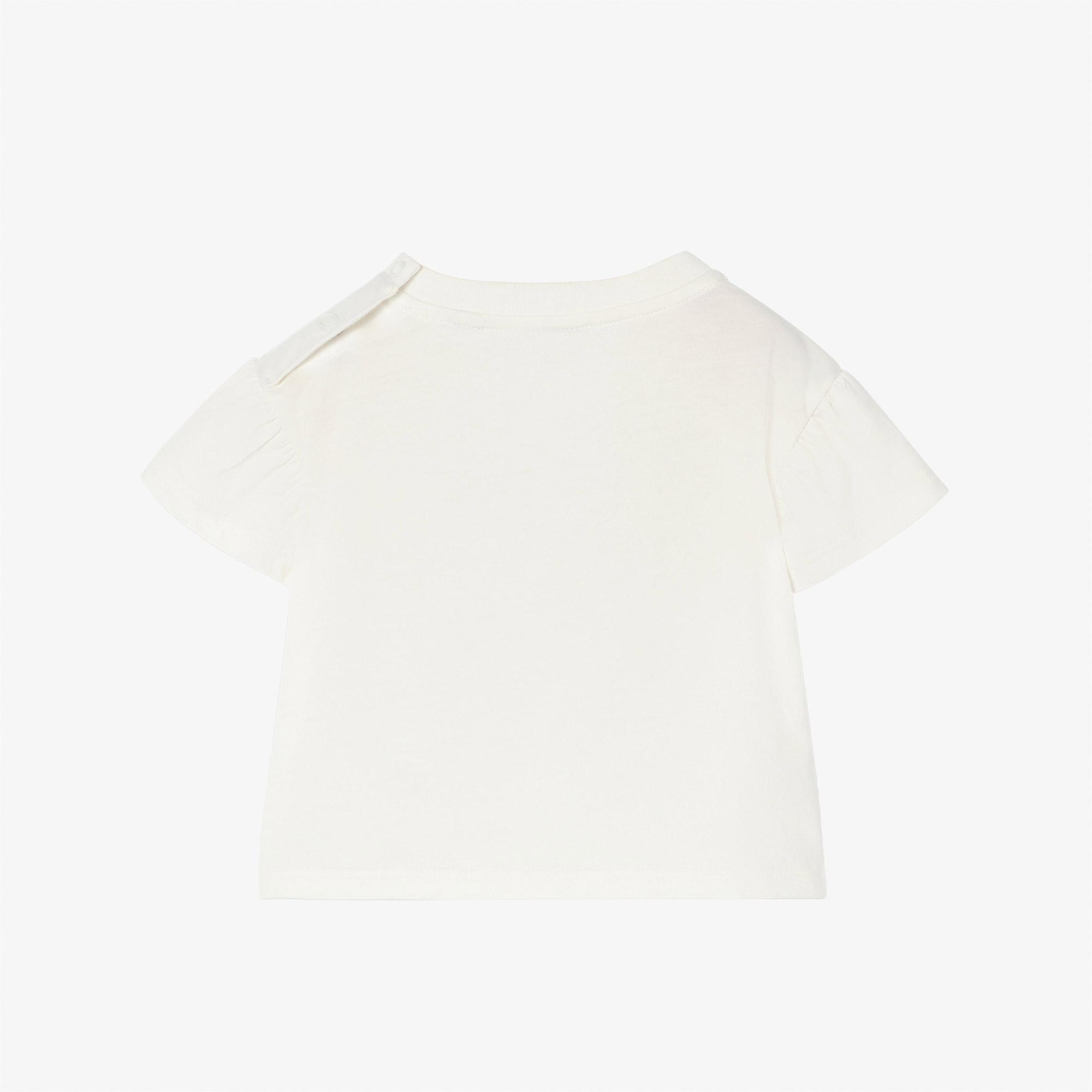 Burberry Roxy Bow Çocuk Beyaz T-Shirt