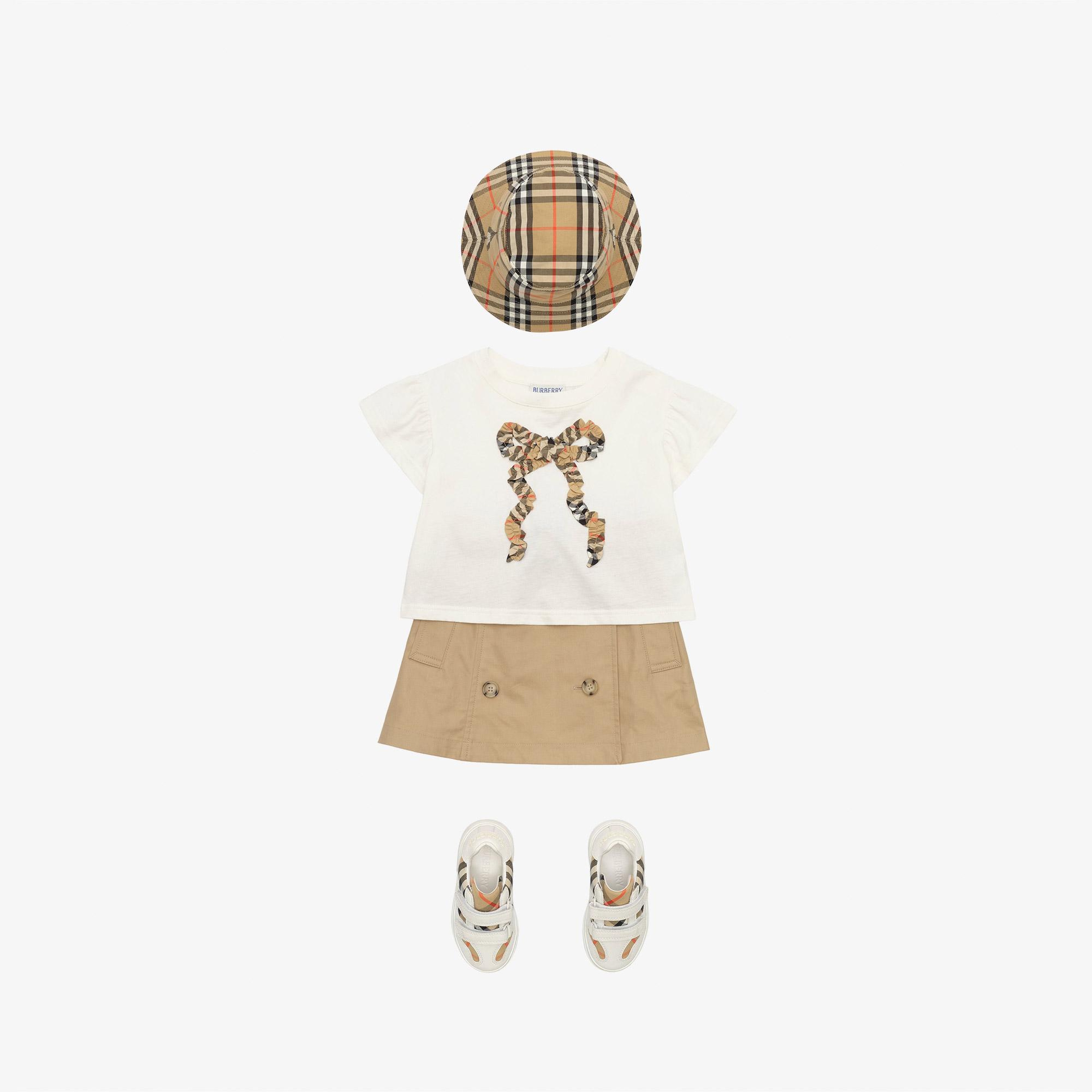 Burberry Roxy Bow Çocuk Beyaz T-Shirt