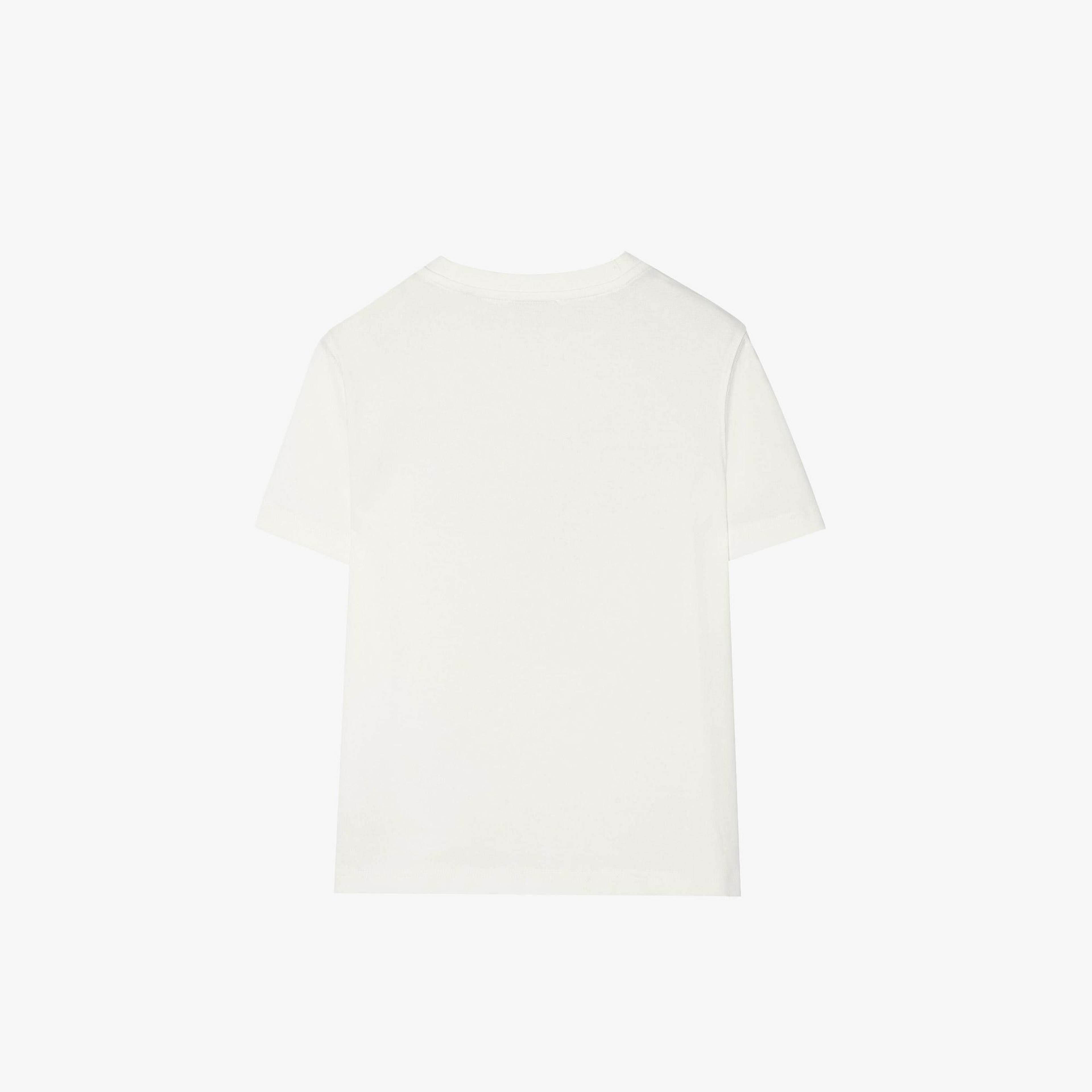 Burberry Cedar Flag Flock Çocuk Beyaz T-Shirt