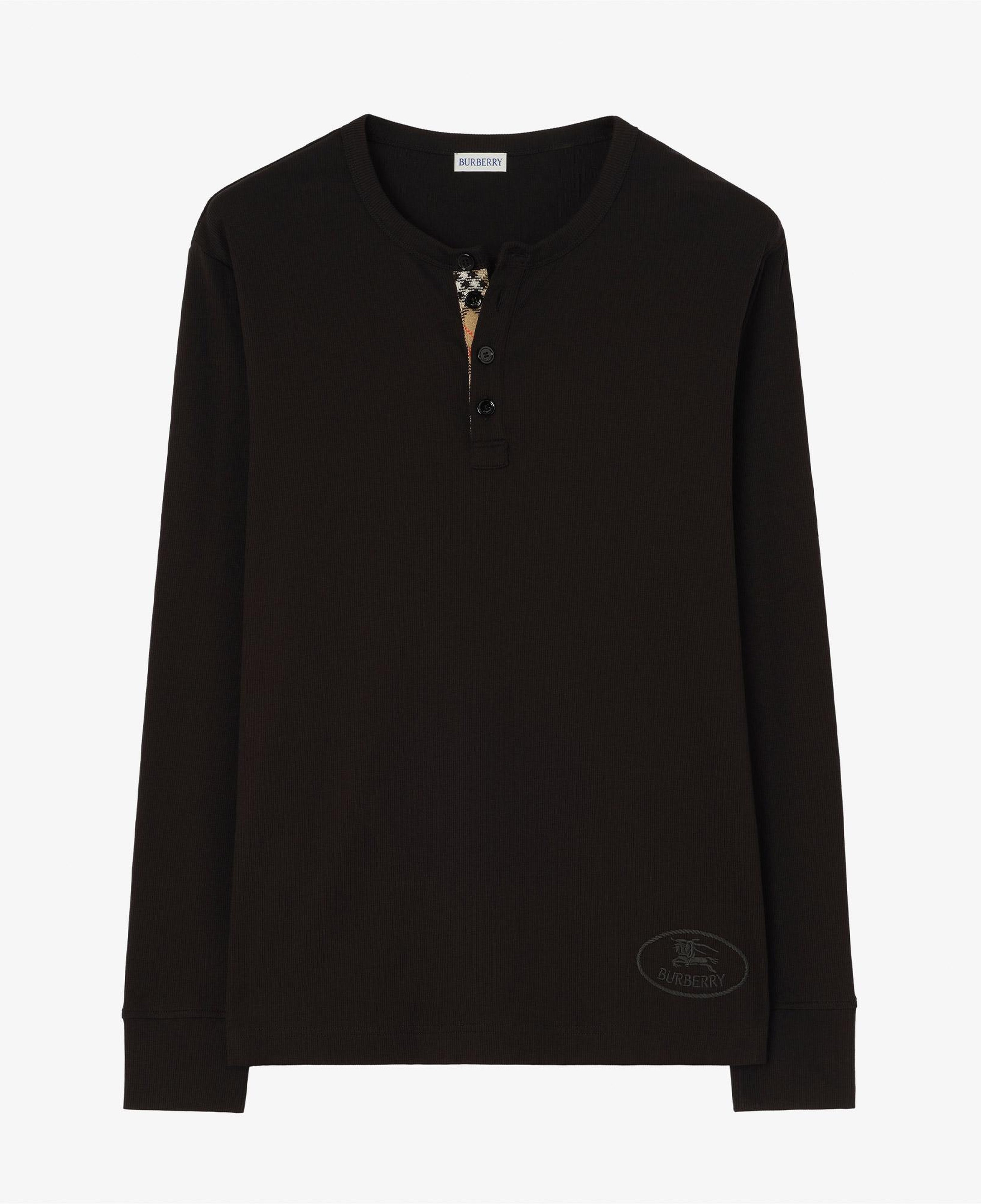 Burberry Henley Erkek Siyah T-Shirt