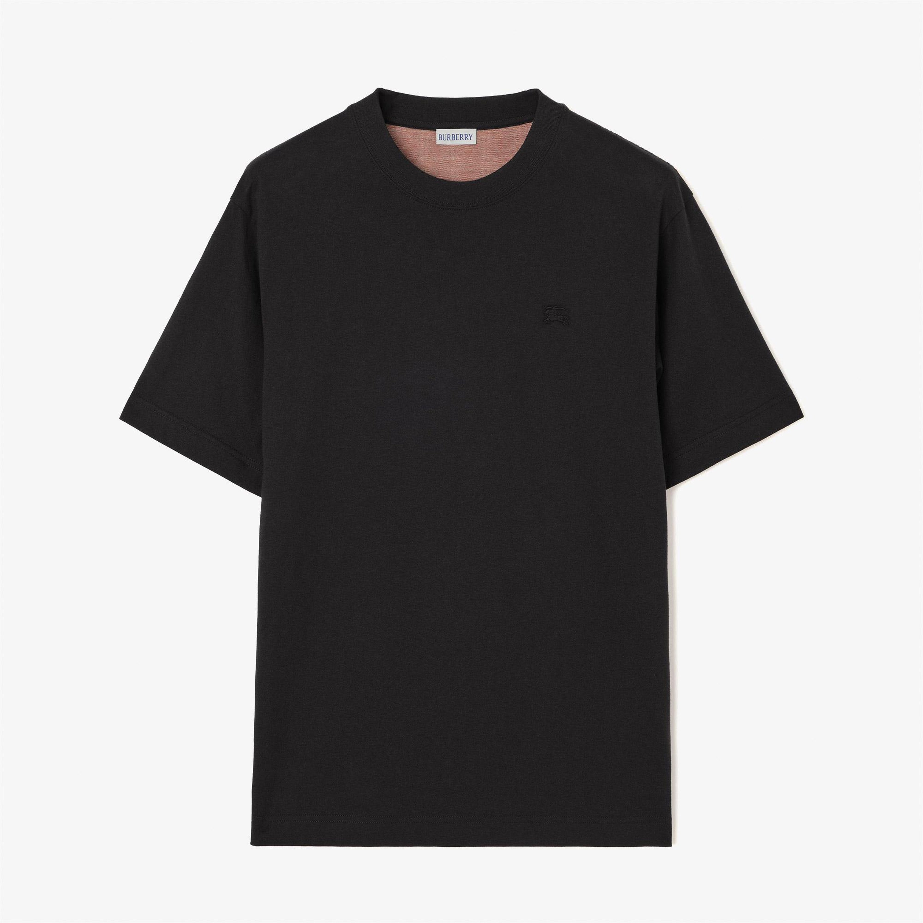 Burberry Ryan Check Back Erkek Siyah T-Shirt
