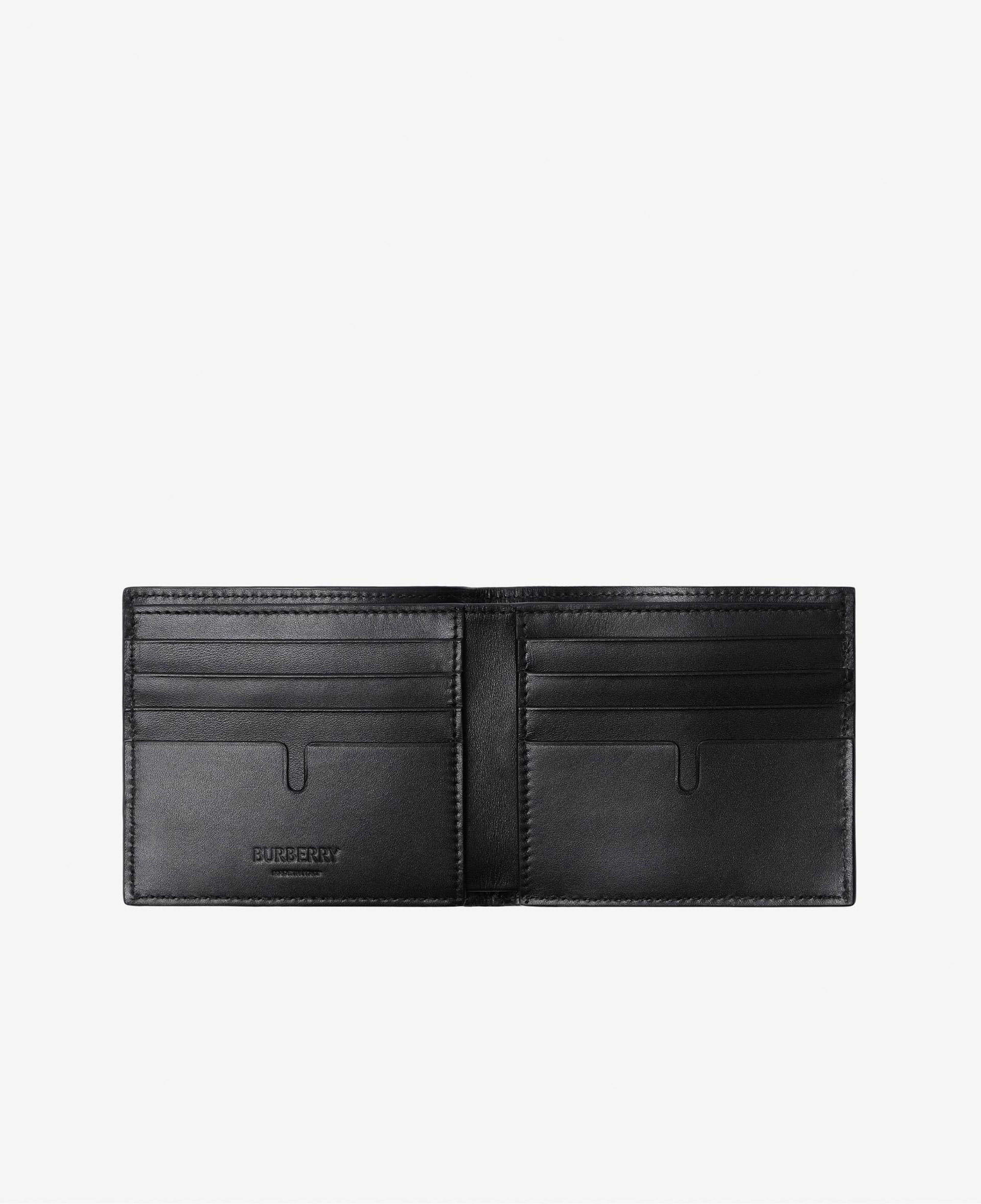 Burberry Embossed Check Bifold Erkek Siyah Cüzdan