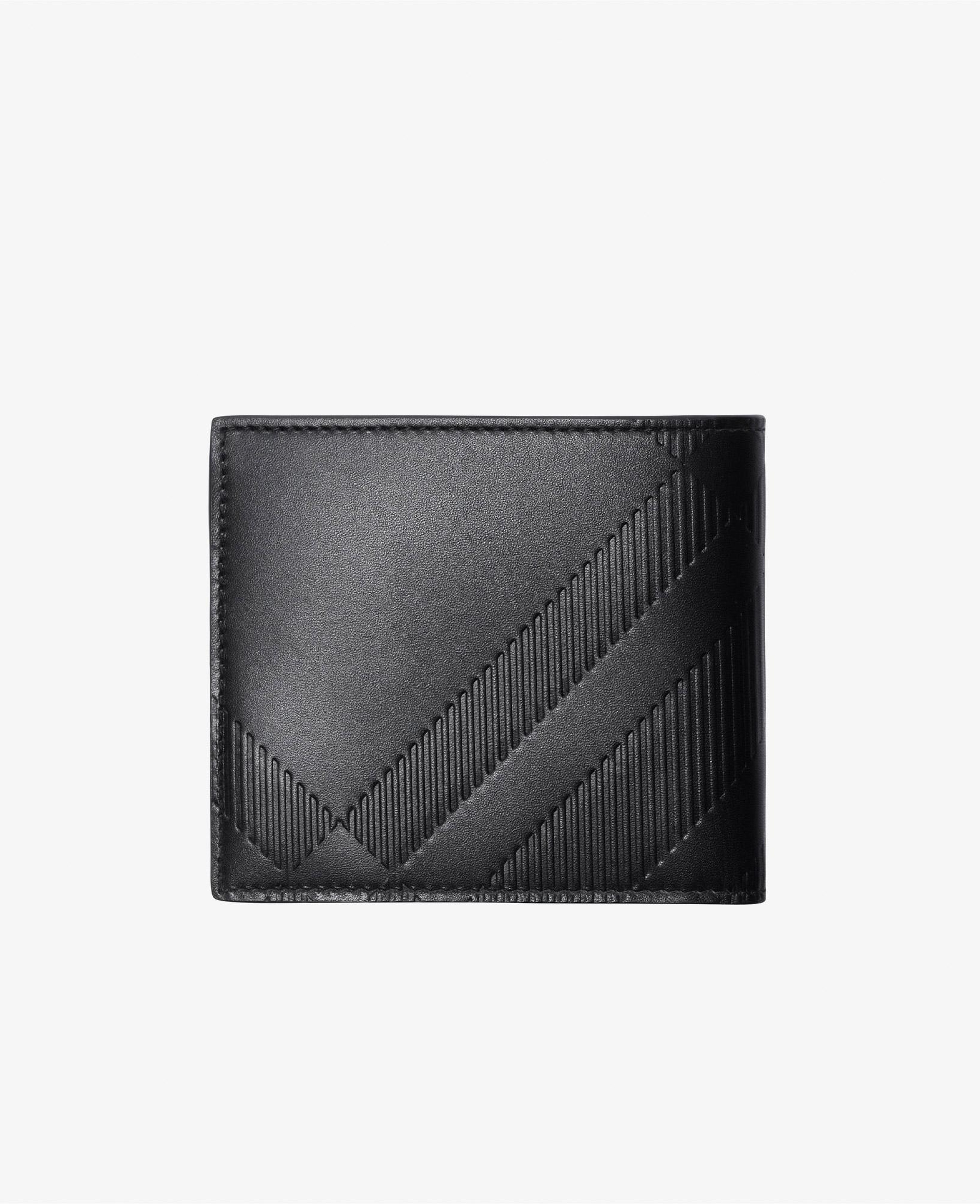 Burberry Embossed Check Bifold Erkek Siyah Cüzdan
