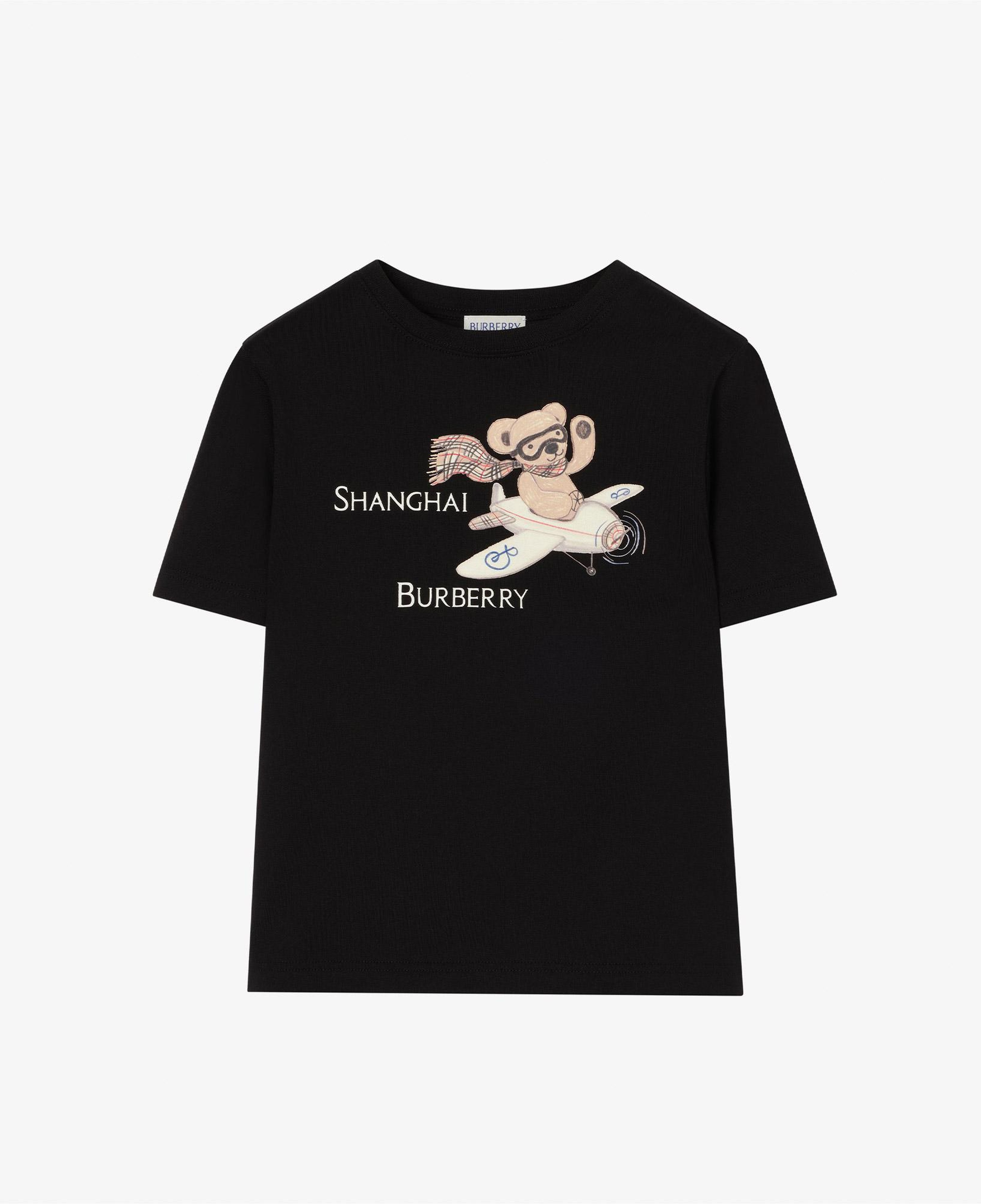 Burberry Cedar Shanghai Çocuk Siyah T-Shirt