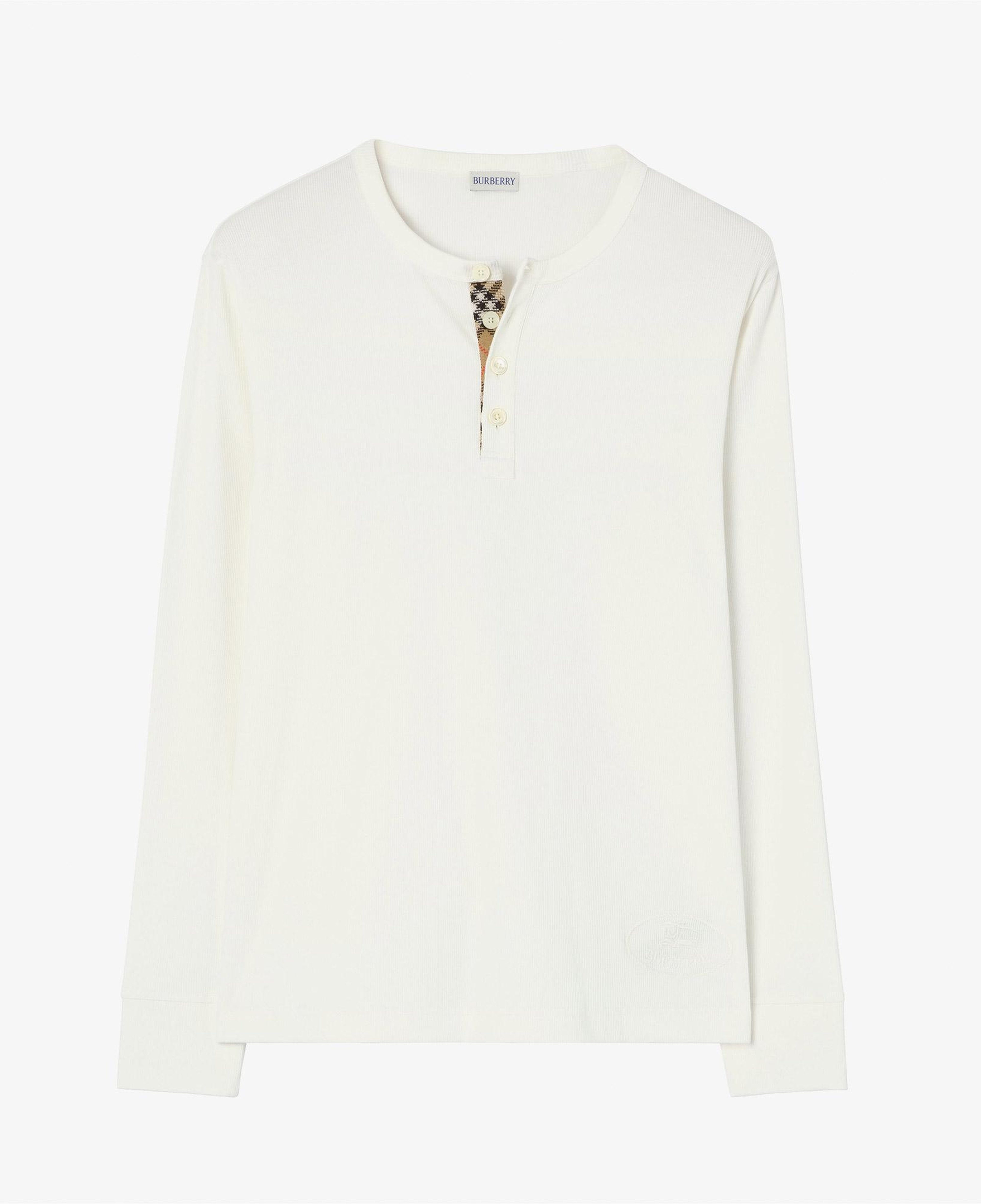 Burberry Henley Erkek Beyaz T-Shirt