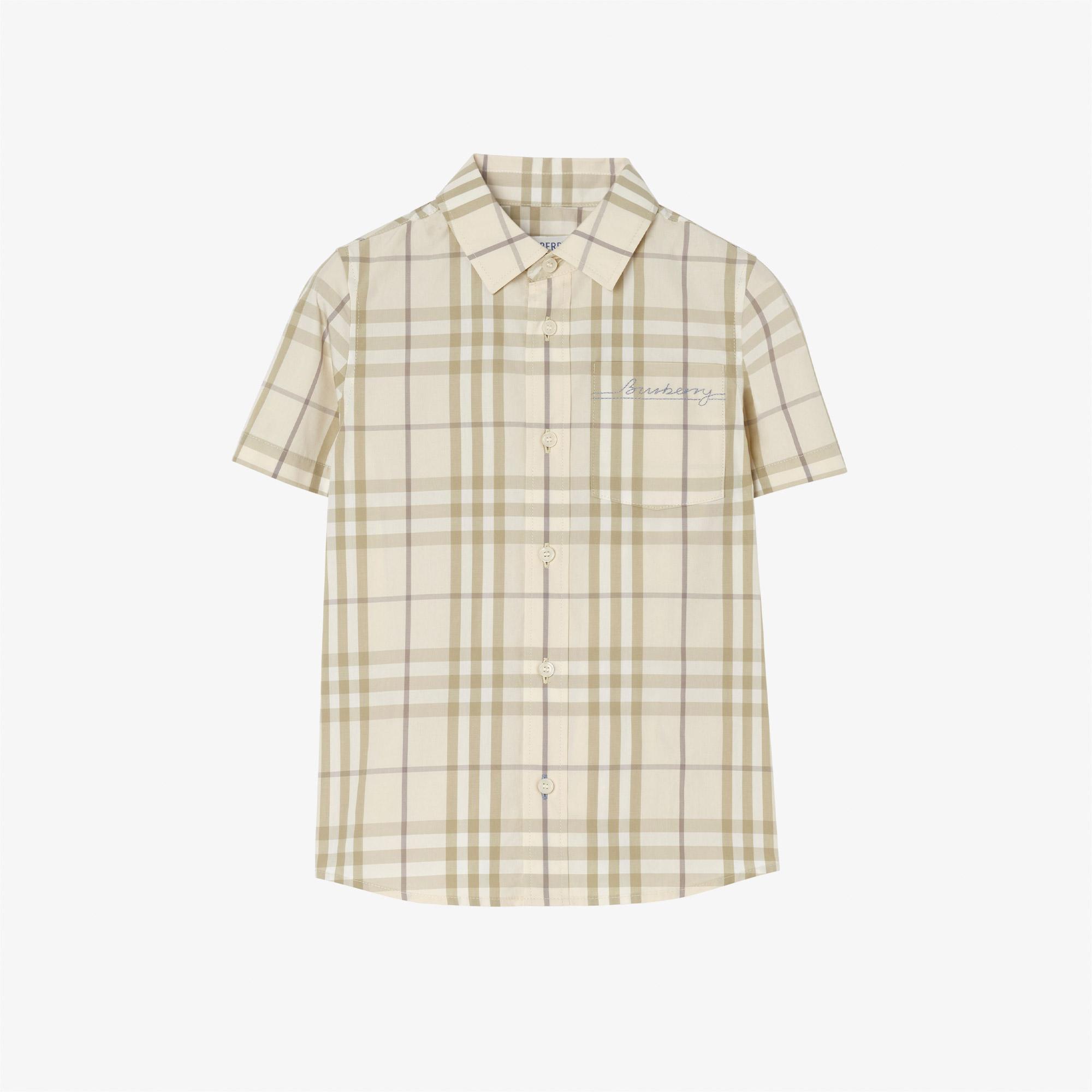 Burberry Owen Check Çocuk Krem Gömlek