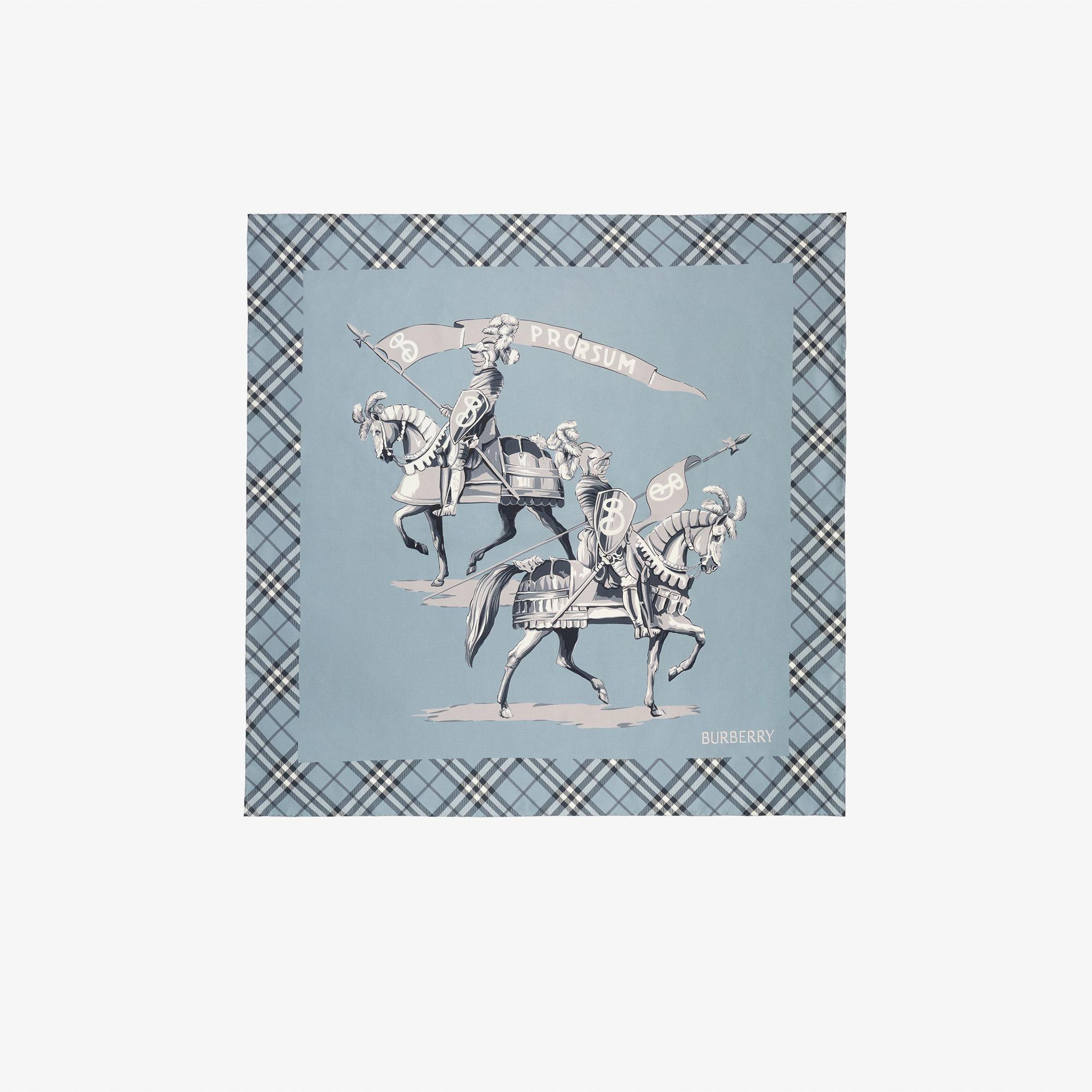 Burberry Horseman Kadın Mavi Eşarp