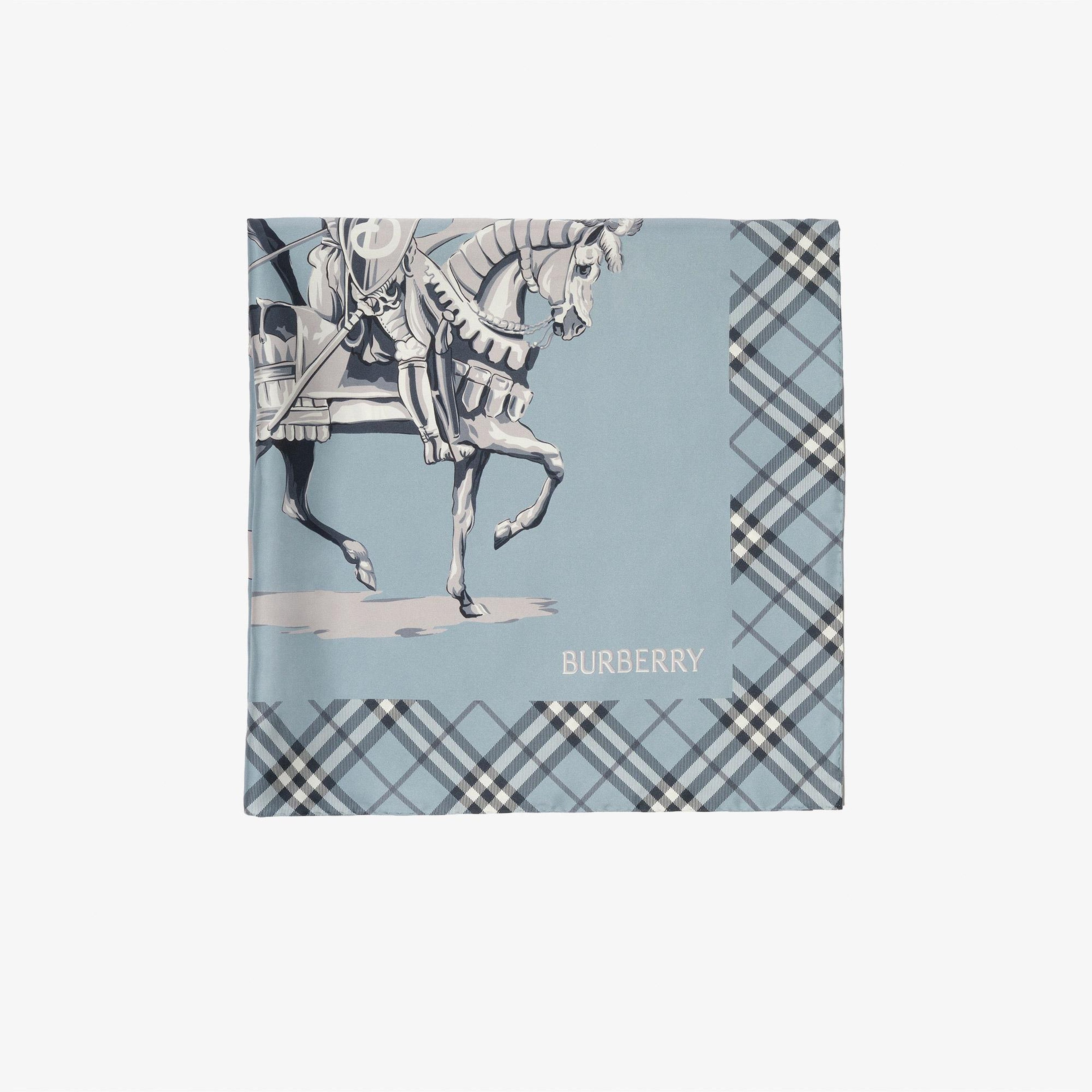 Burberry Horseman Kadın Mavi Eşarp