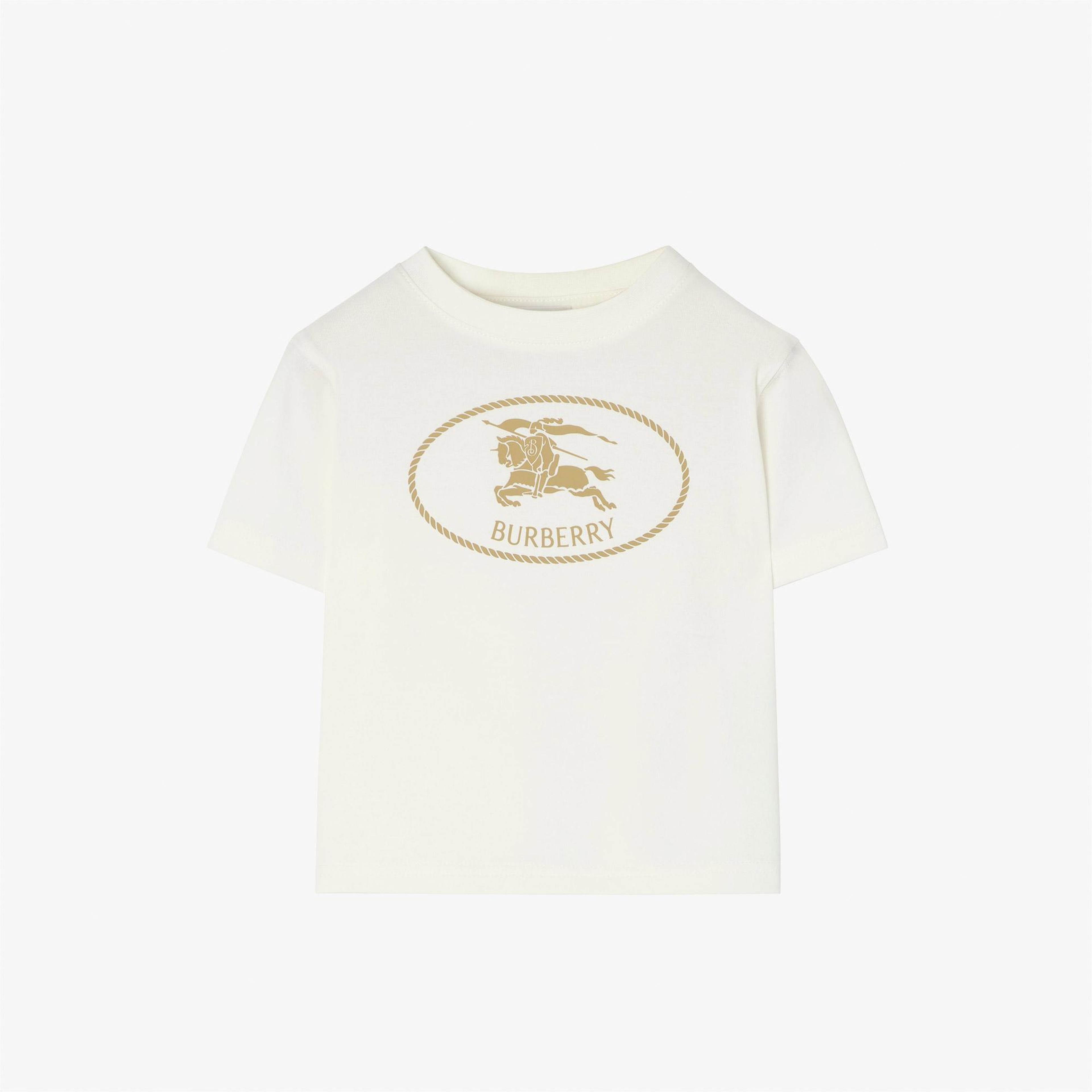 Burberry Cedar Crest Çocuk Beyaz T-Shirt