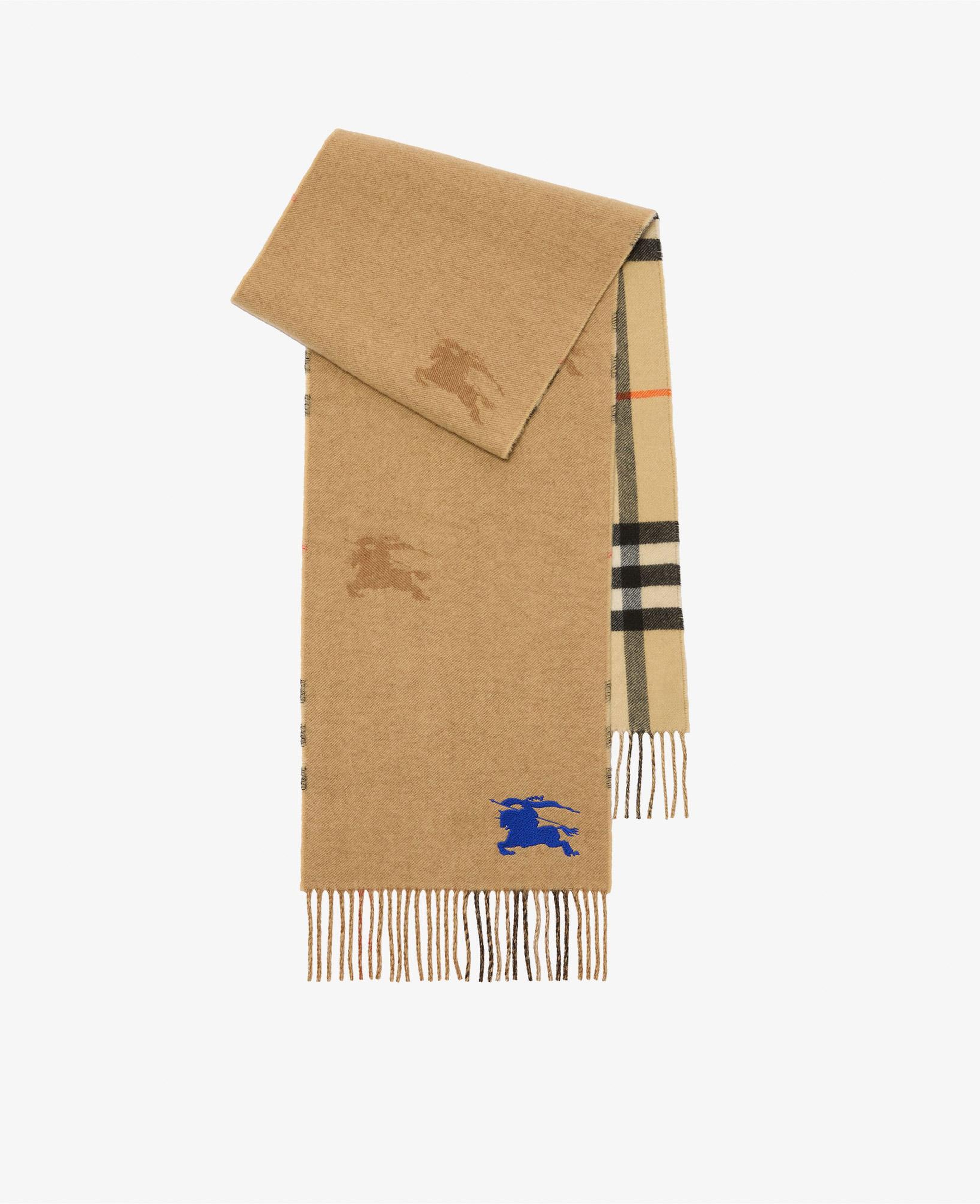 Burberry Reversible EKD Check Cashmere Kadın Bej Atkı