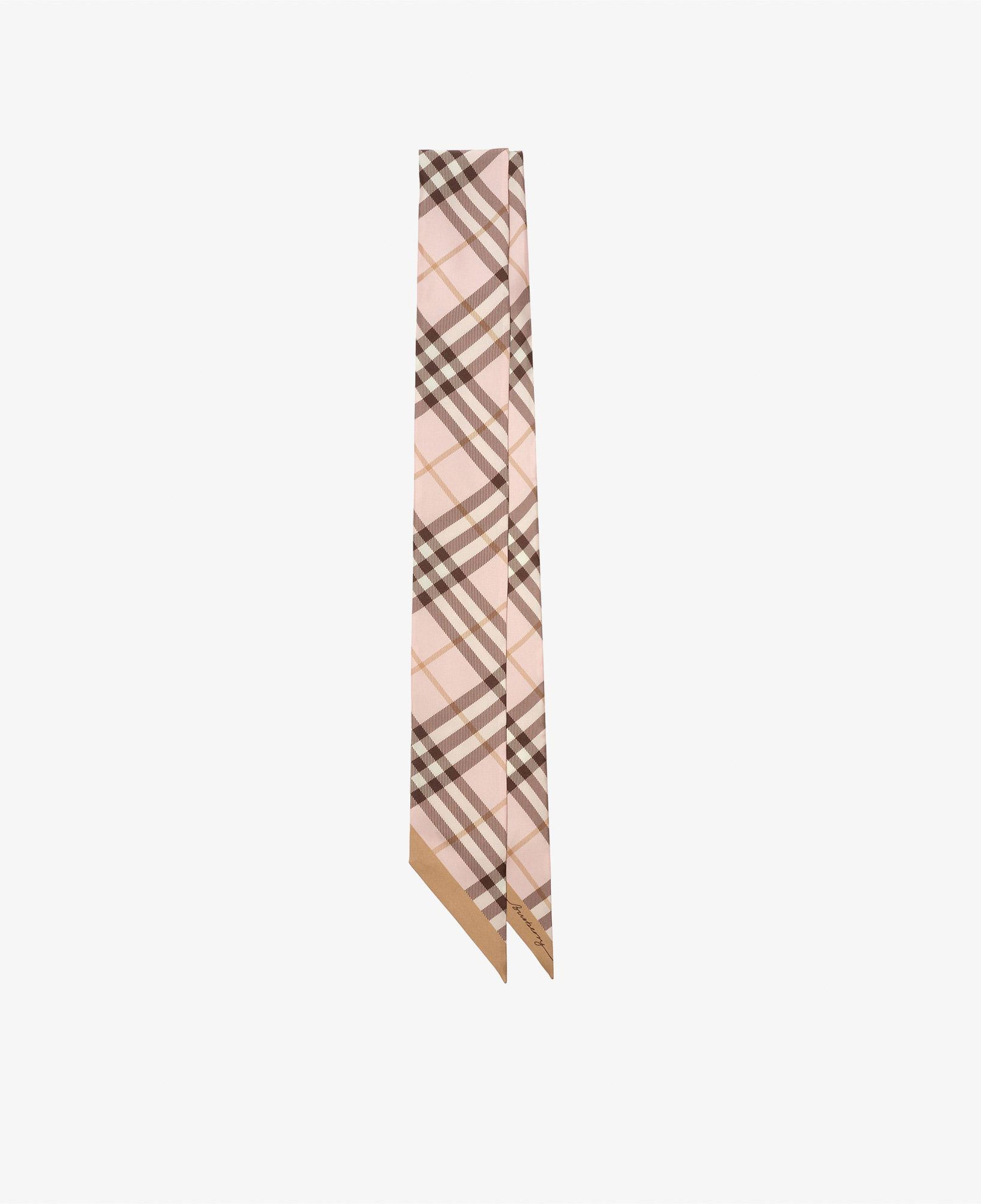Burberry Check Silk Skinny Kadın Pembe Eşarp