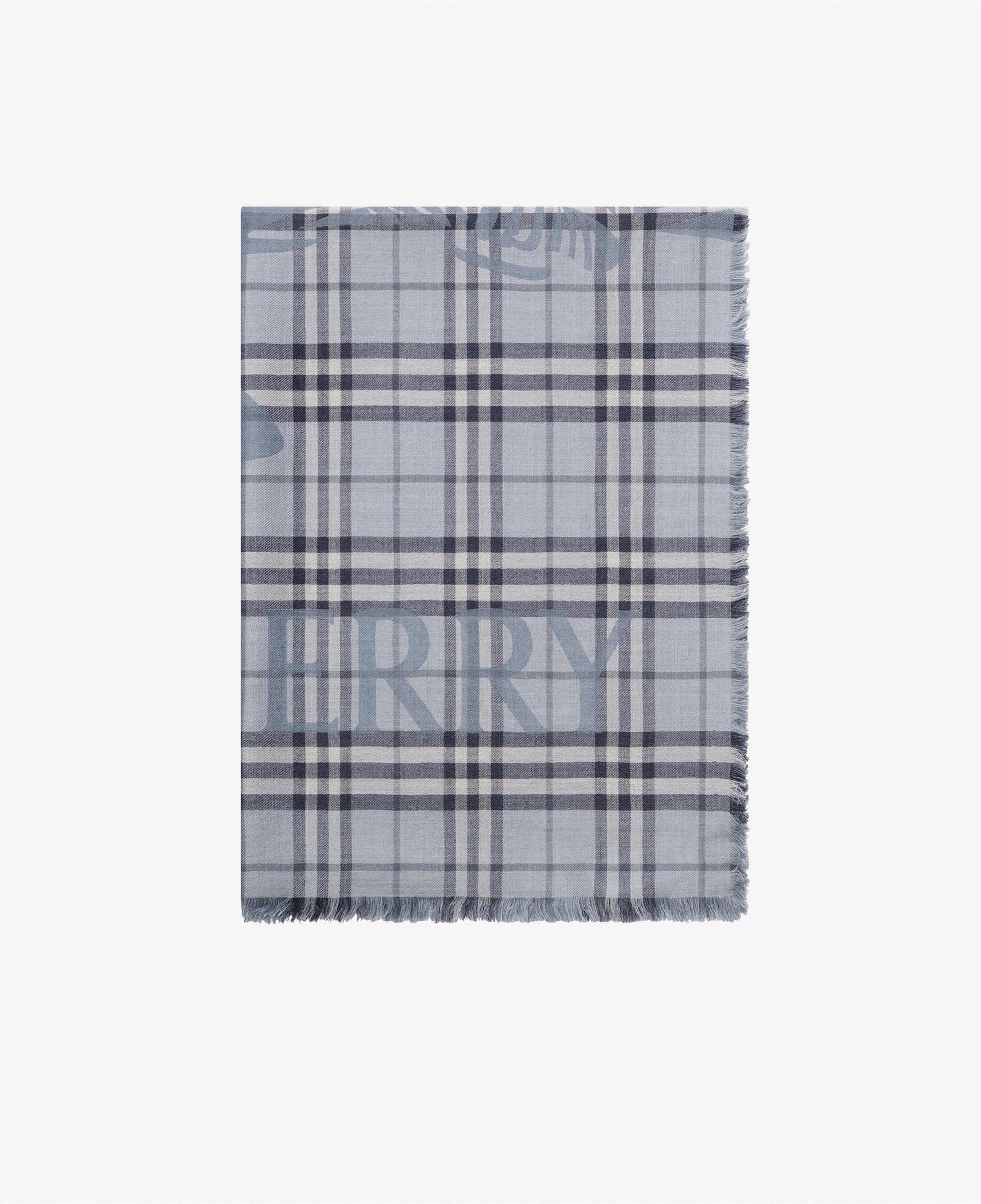 Burberry 200X70 Ekd Check Kadın Mavi Atkı