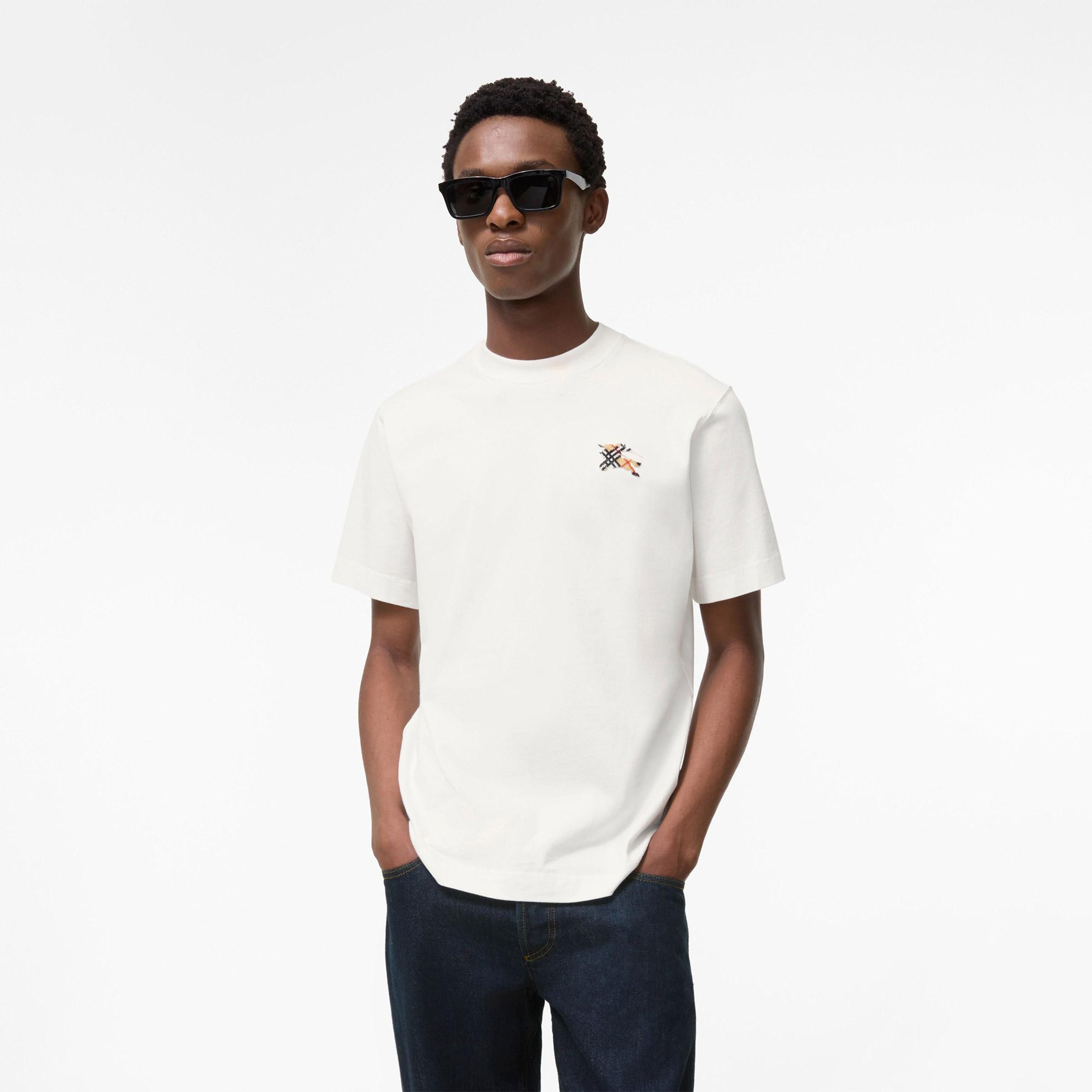 Burberry Seth Tfg Ekd Erkek Beyaz T-Shirt