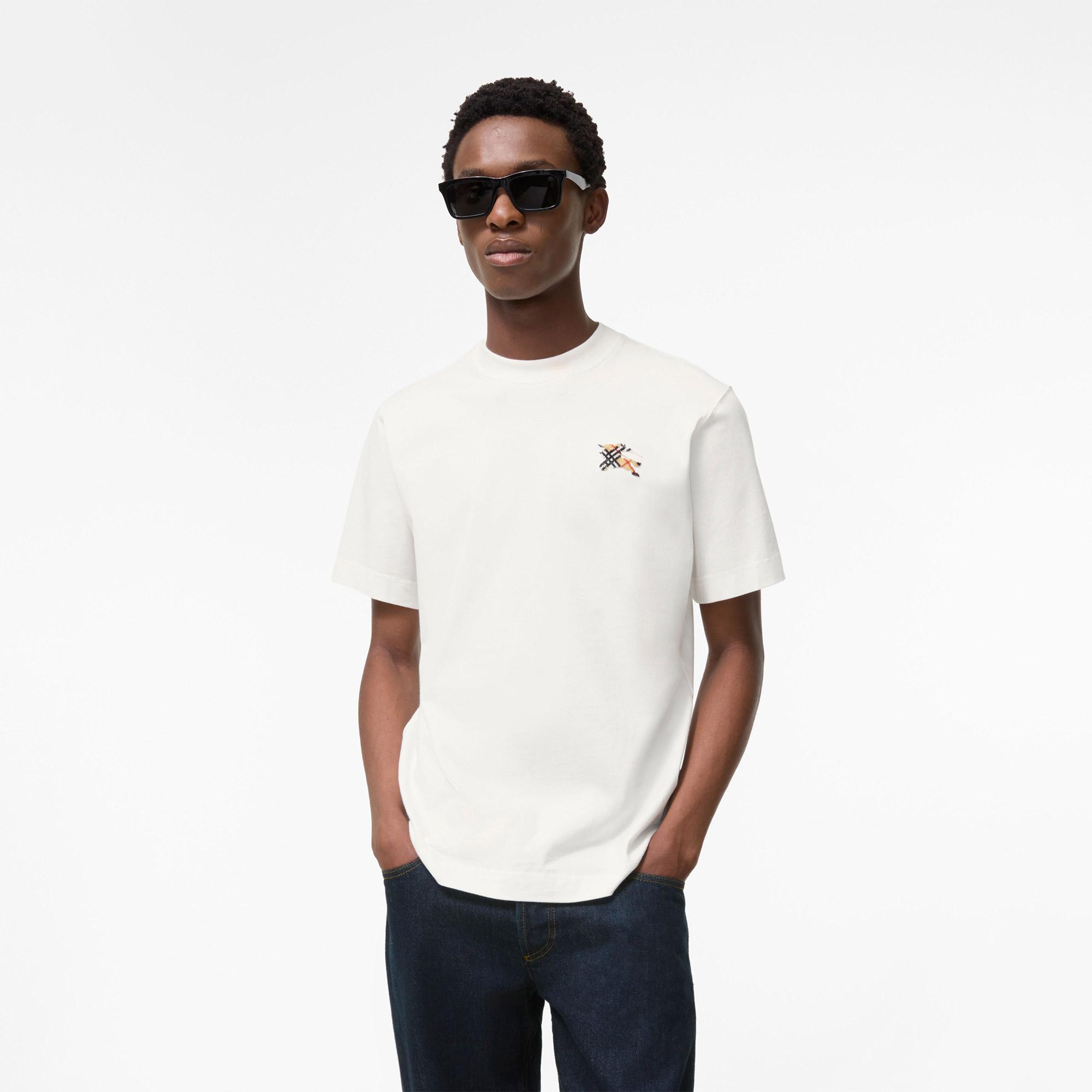 Burberry Seth Tfg Ekd Erkek Beyaz T-Shirt