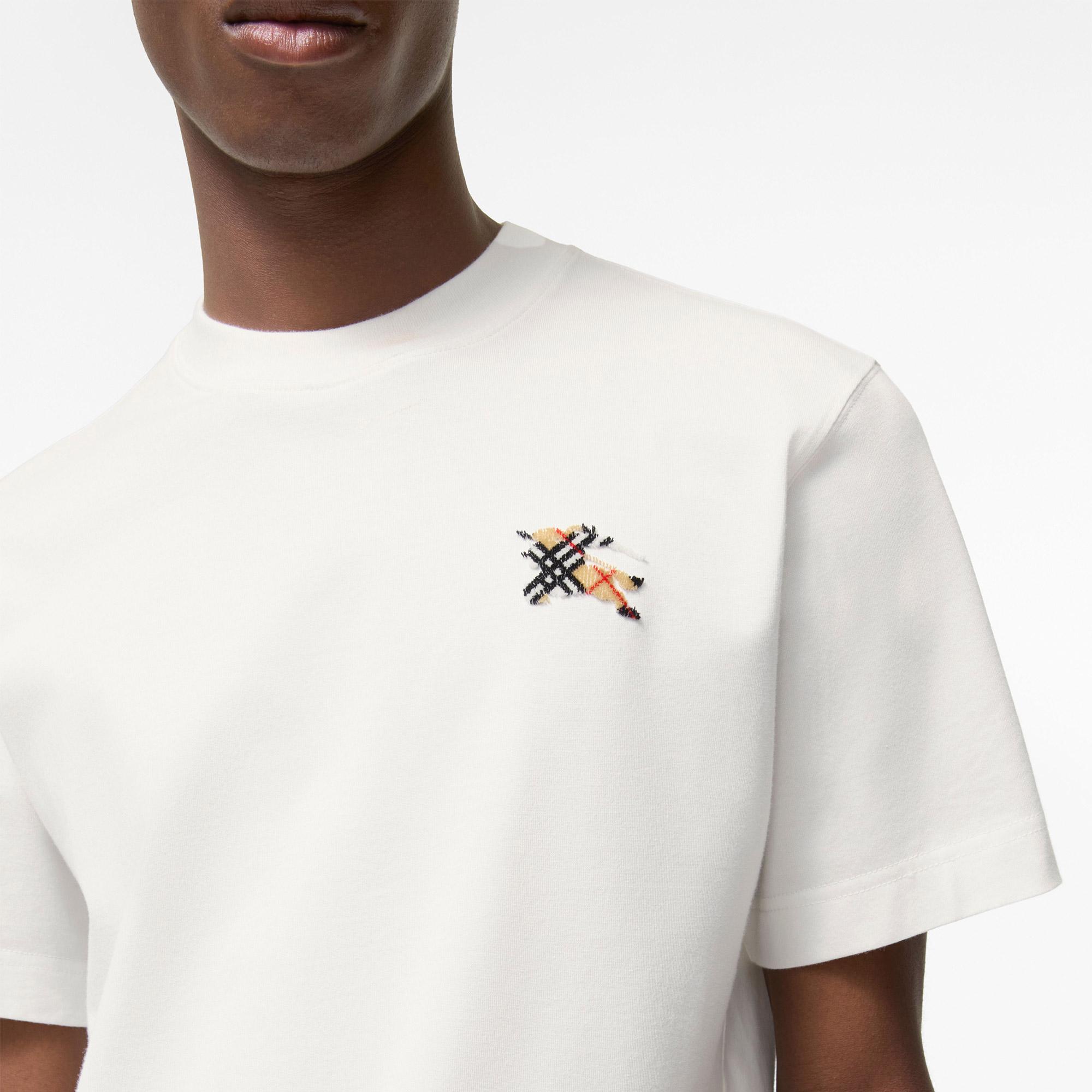 Burberry Seth Tfg Ekd Erkek Beyaz T-Shirt