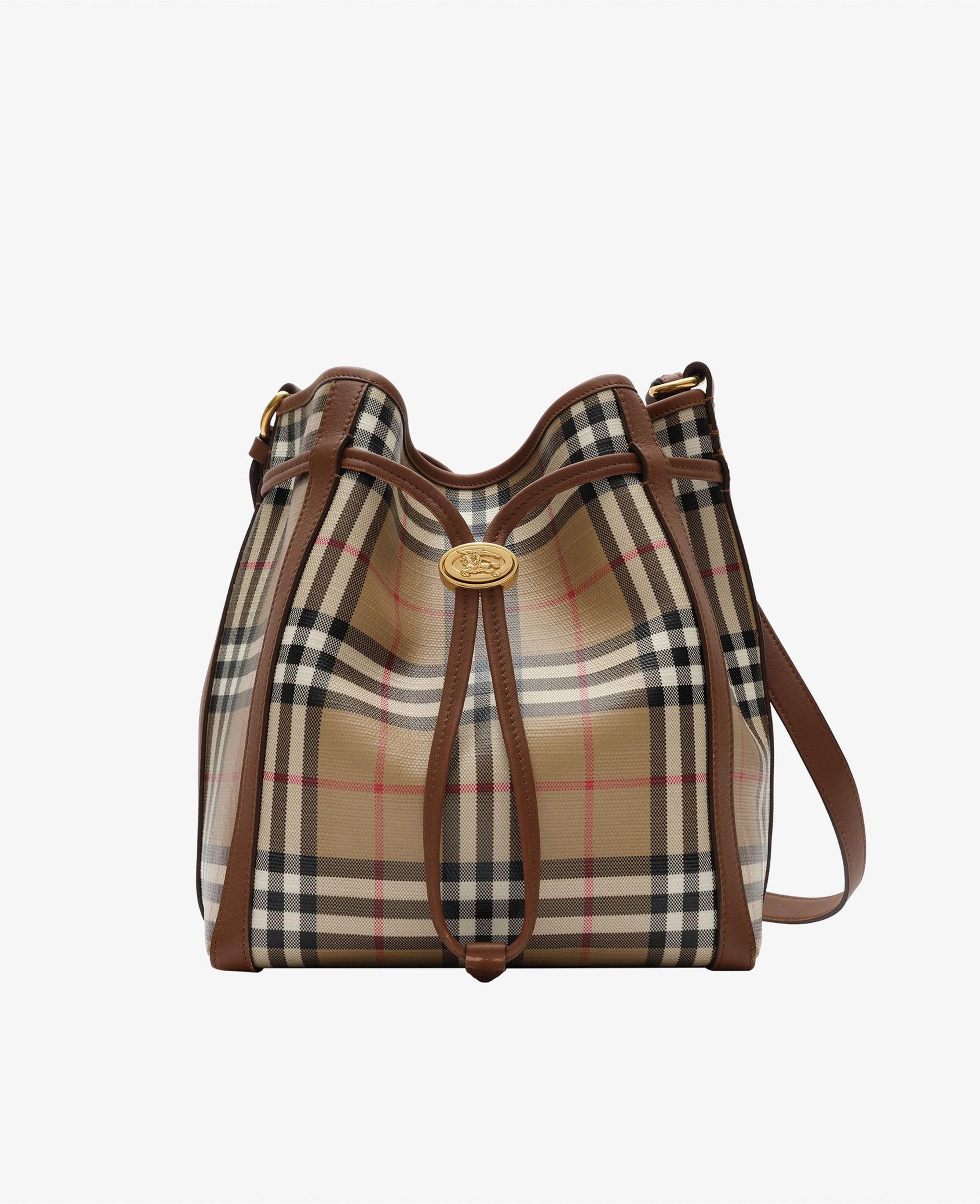 Burberry Drawstring Bucket Kadın Bej Omuz Çantası