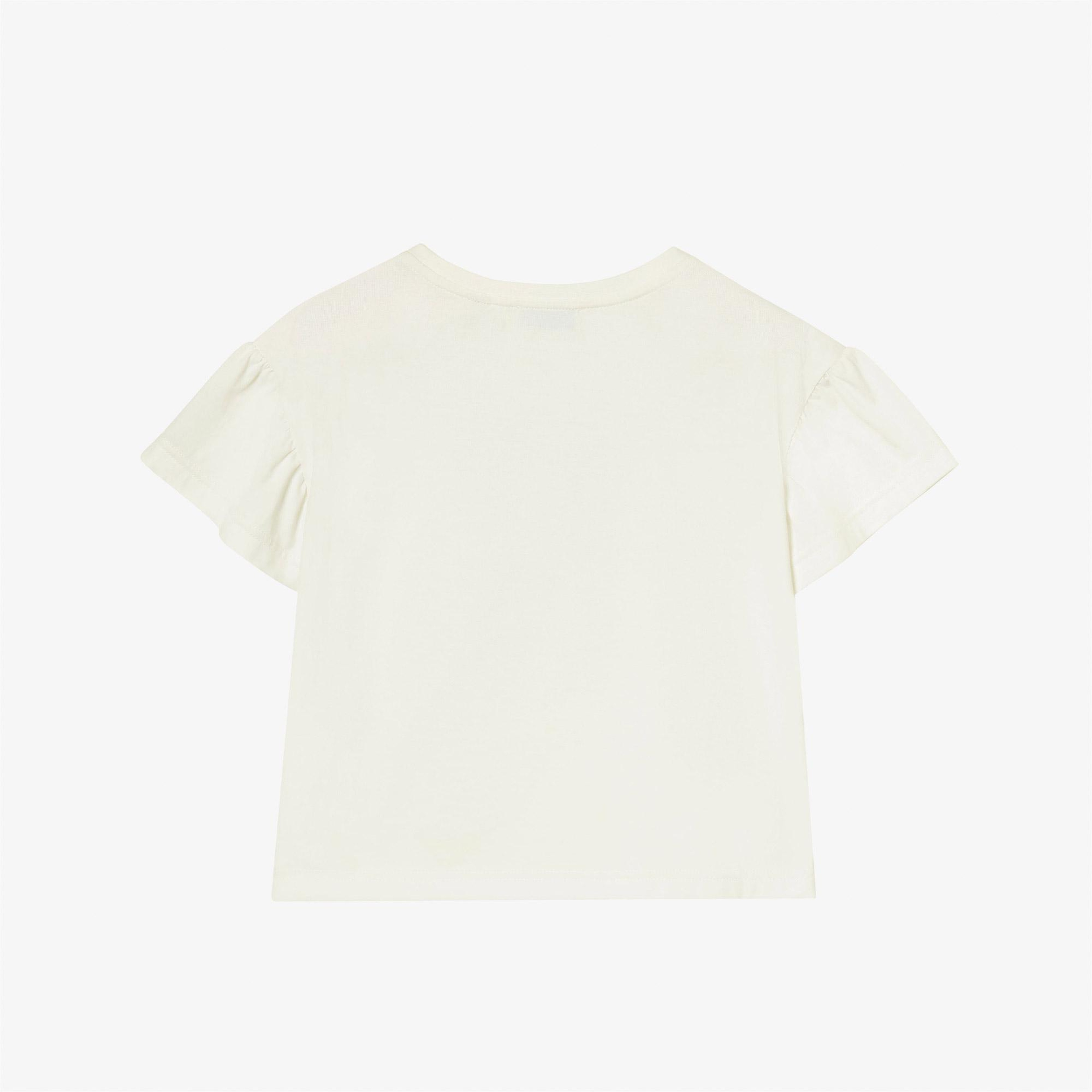 Burberry Roxy Bow Çocuk Beyaz T-Shirt