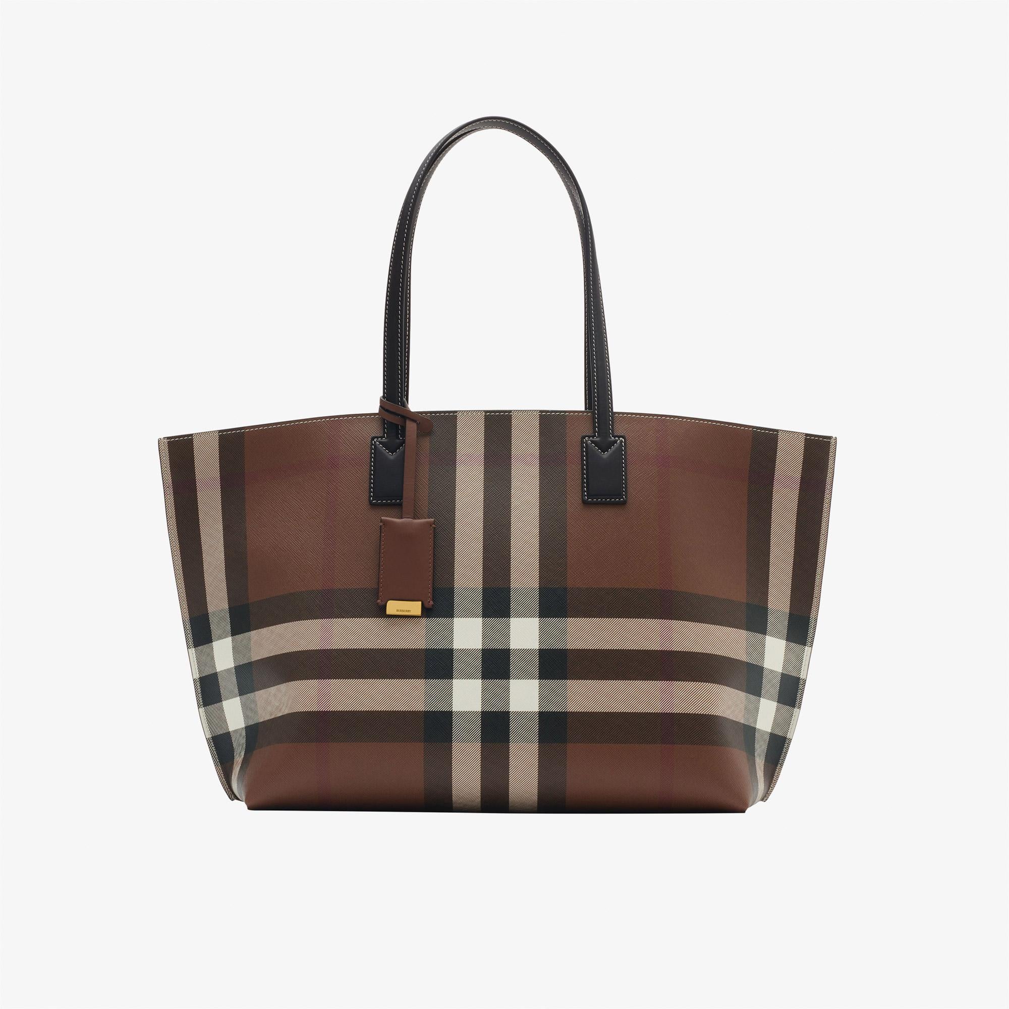 Burberry Medium Check Tote Kadın Kahverengi Omuz Çantası