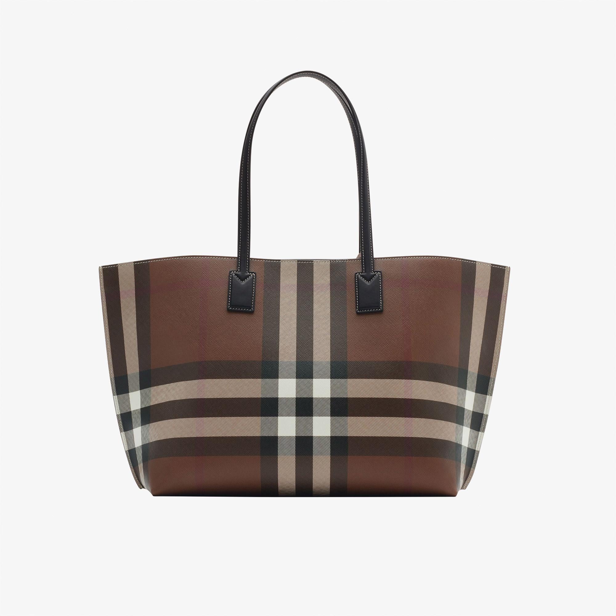Burberry Medium Check Tote Kadın Kahverengi Omuz Çantası