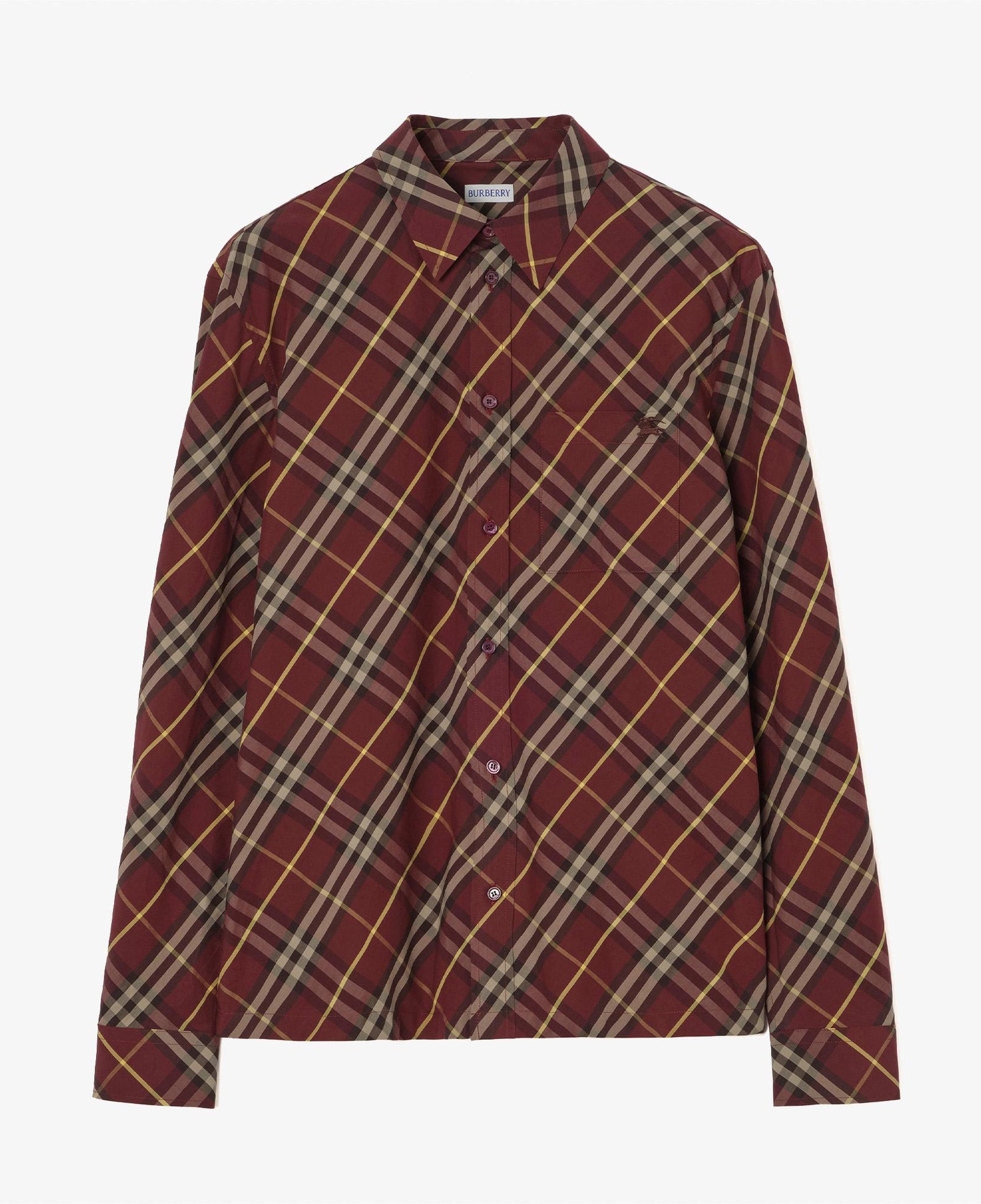Burberry Donald Check Erkek Bordo Gömlek