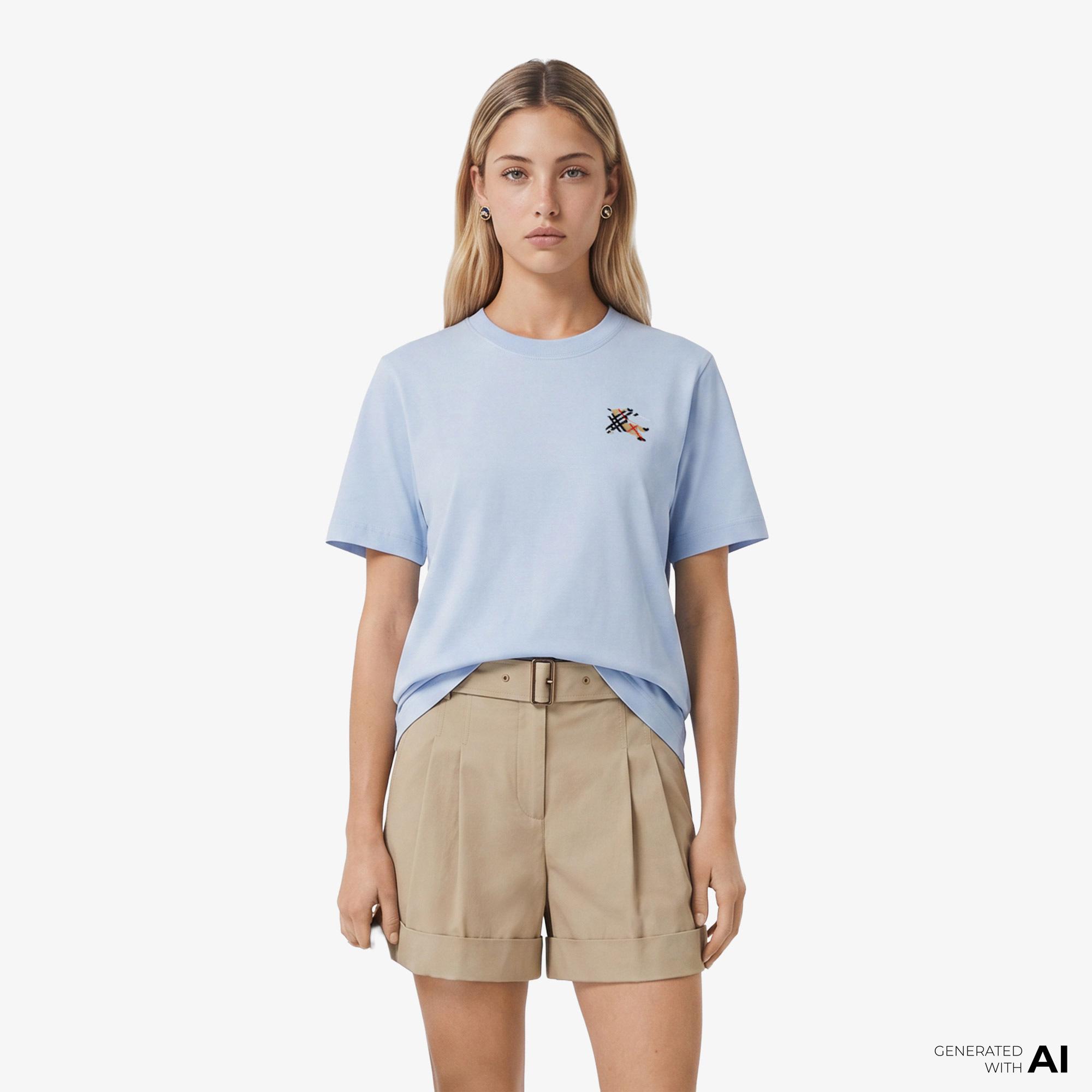 Burberry Frankie Ekd Kadın Mavi T-Shirt