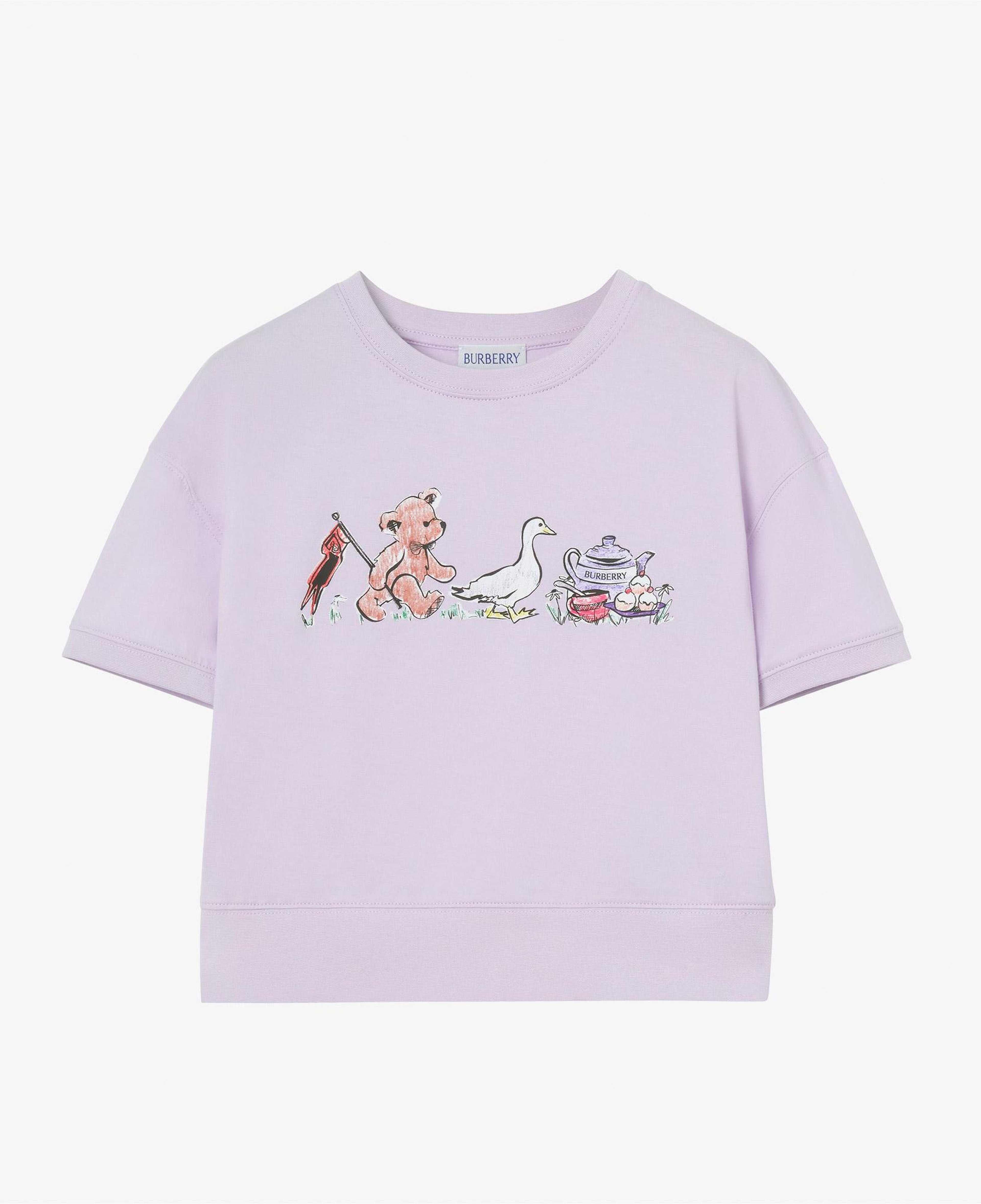 Burberry Pia Bear Çocuk Mor T-Shirt