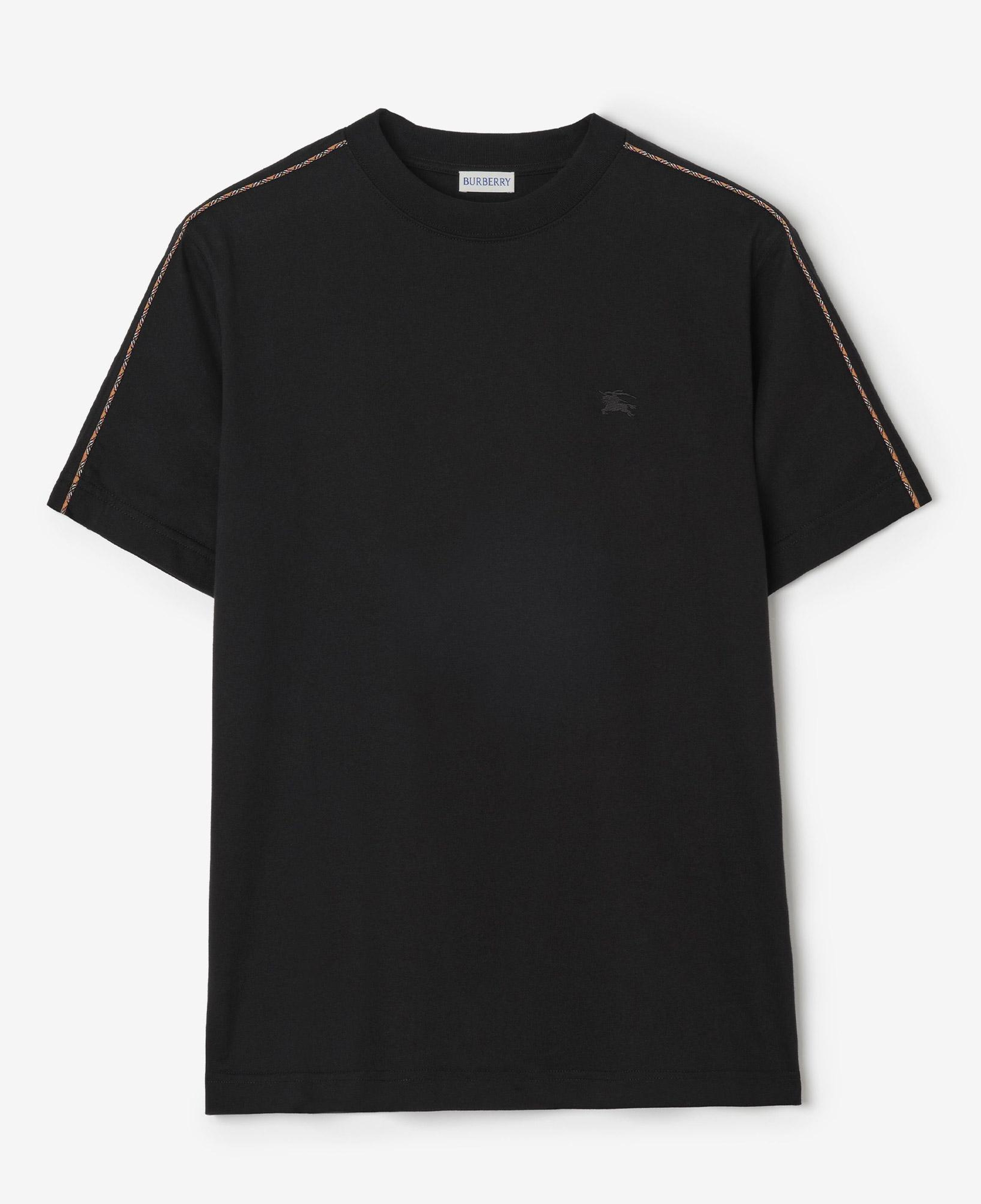 Burberry Seth Check Erkek Siyah T-Shirt