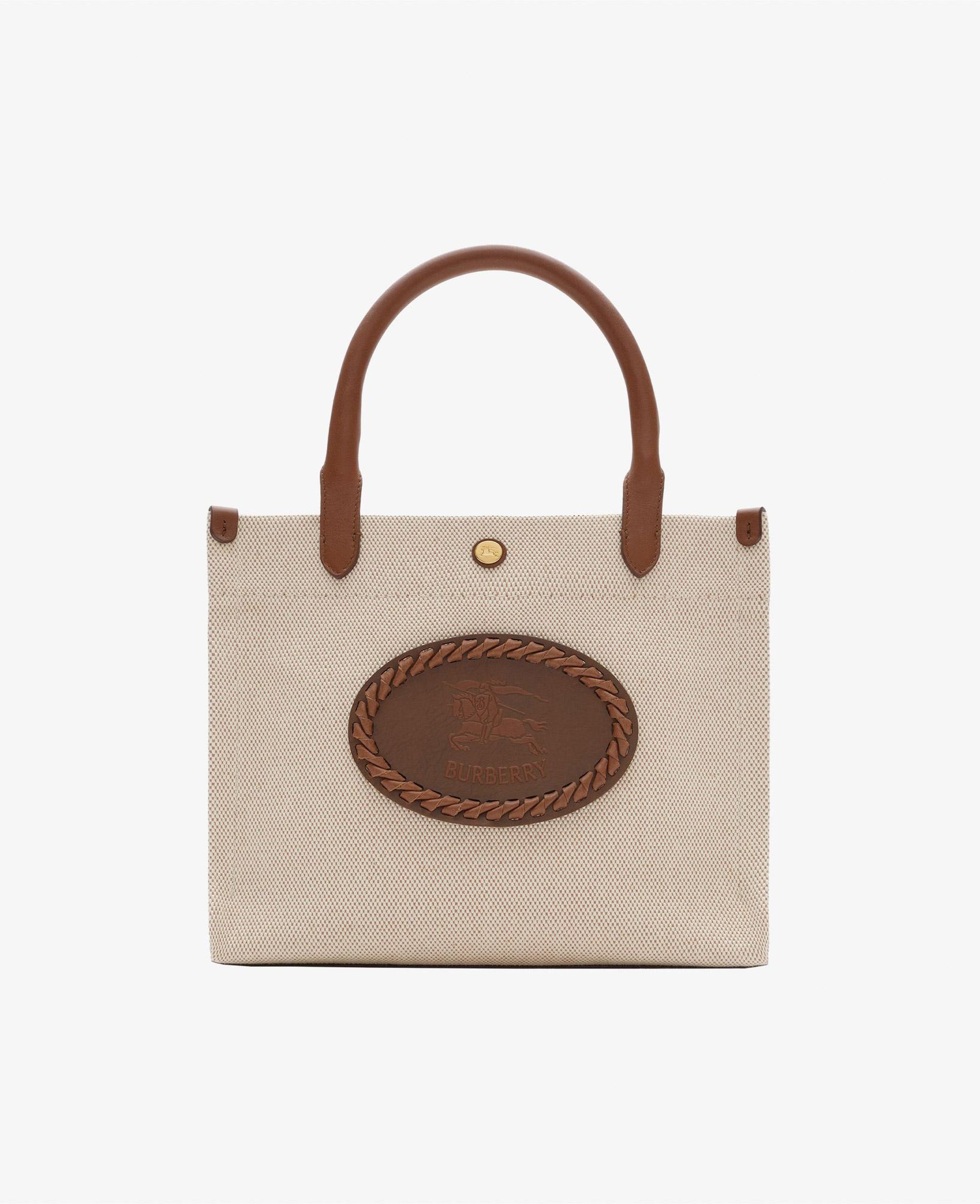 Burberry Canvas Tote Kadın Krem Omuz Çantası