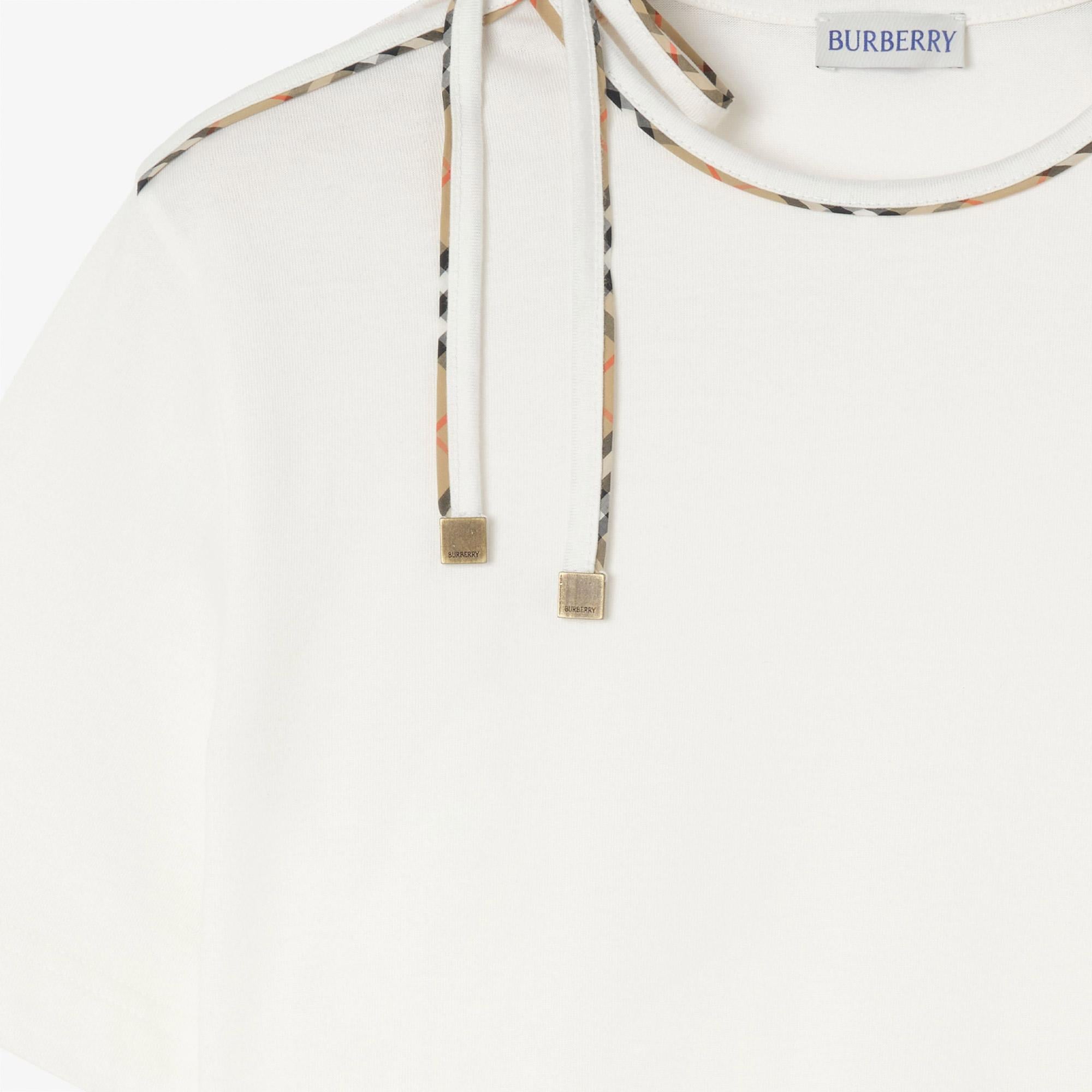 Burberry Frankie Bow Kadın Beyaz T-Shirt