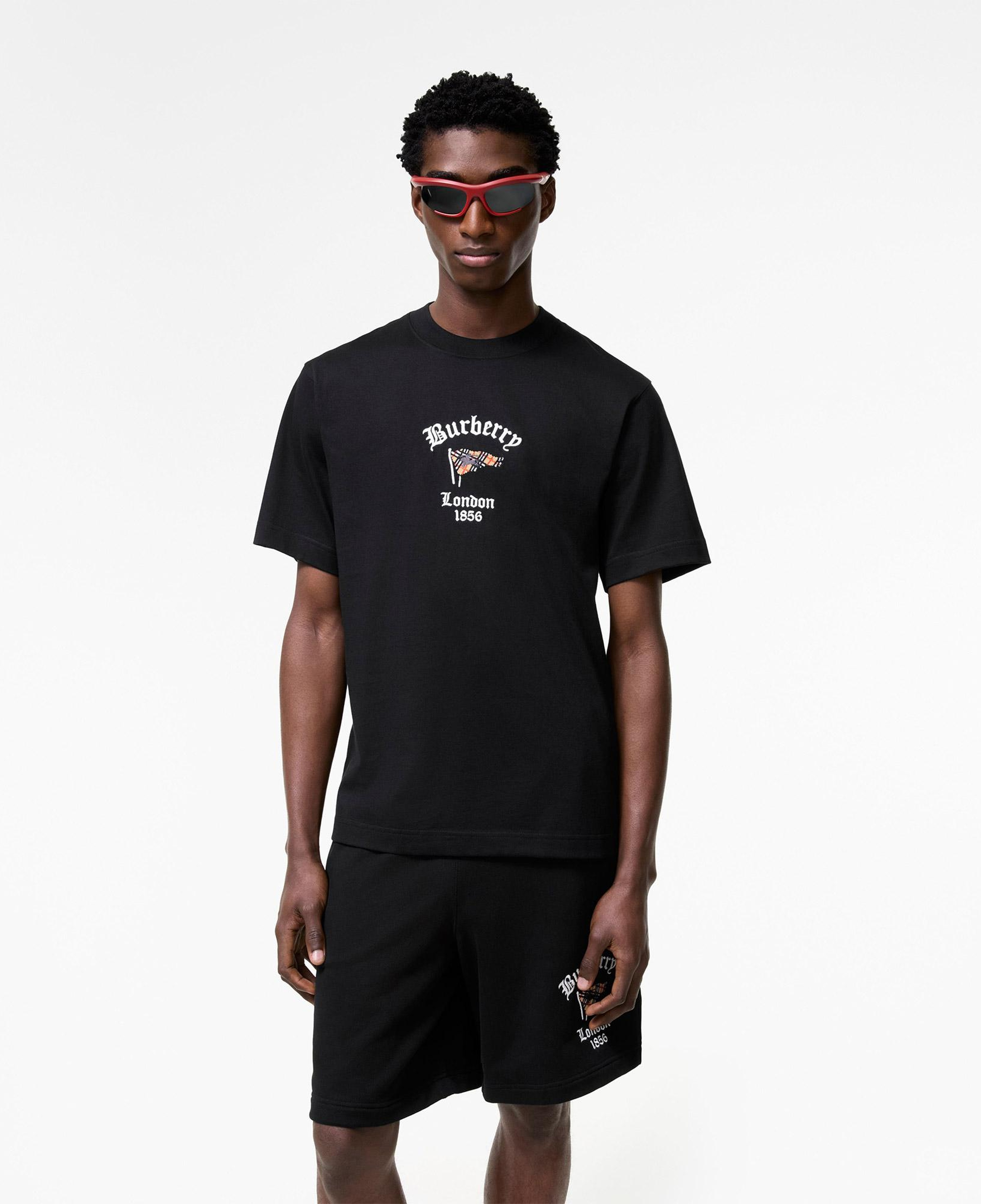 Burberry Ryan Flag Erkek Siyah T-Shirt