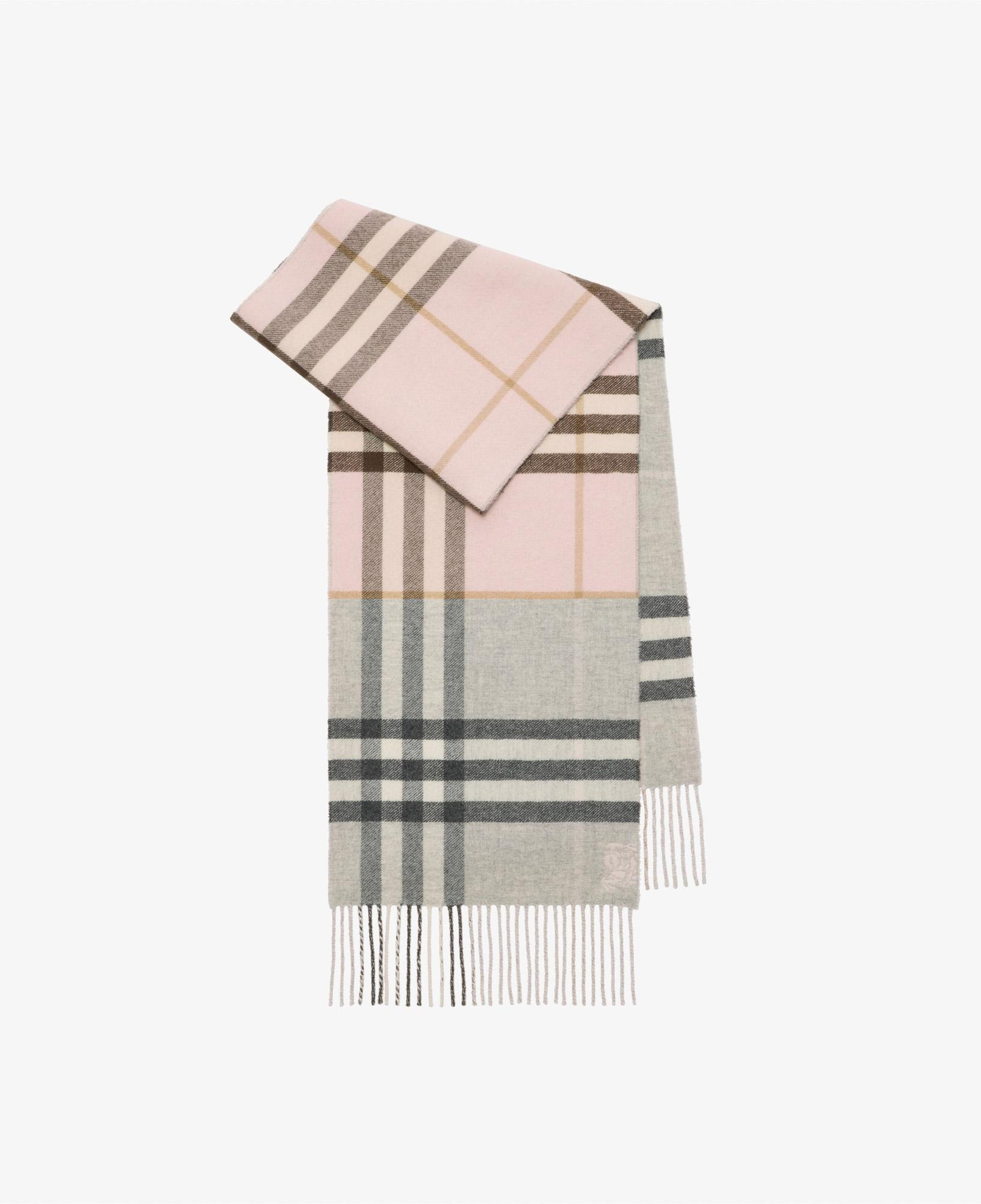 Burberry Contrast Check Cashmere Kadın Pembe Atkı