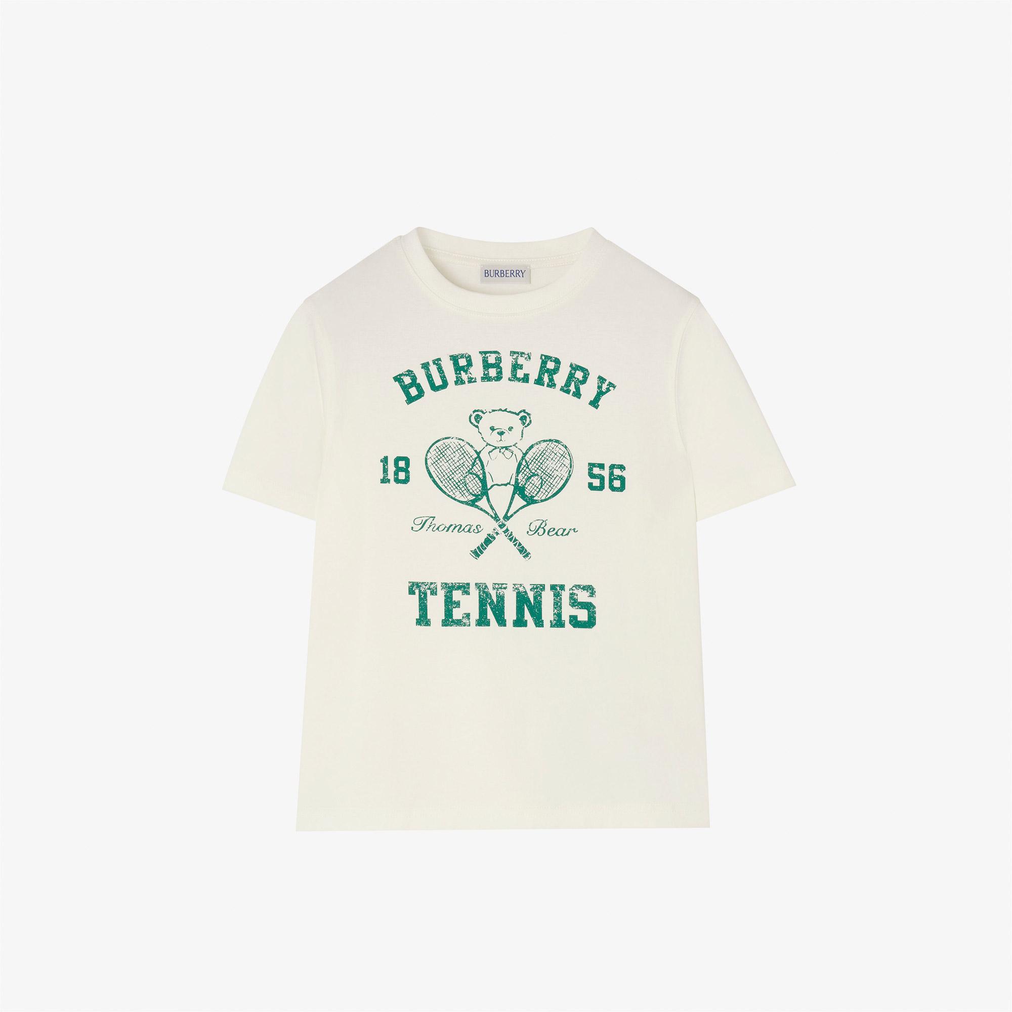 Burberry Cedar Bear Çocuk Beyaz T-Shirt