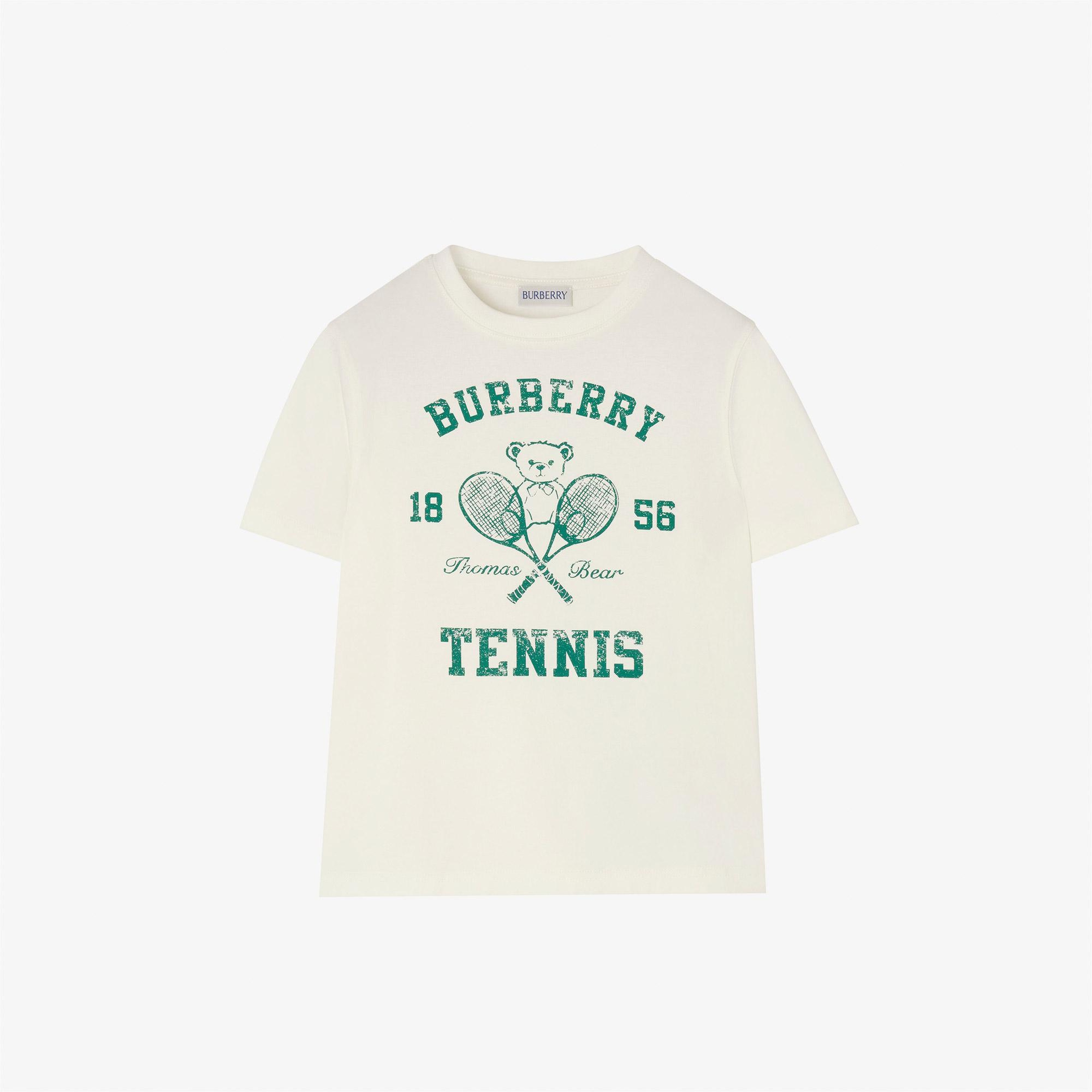 Burberry Cedar Bear Çocuk Beyaz T-Shirt