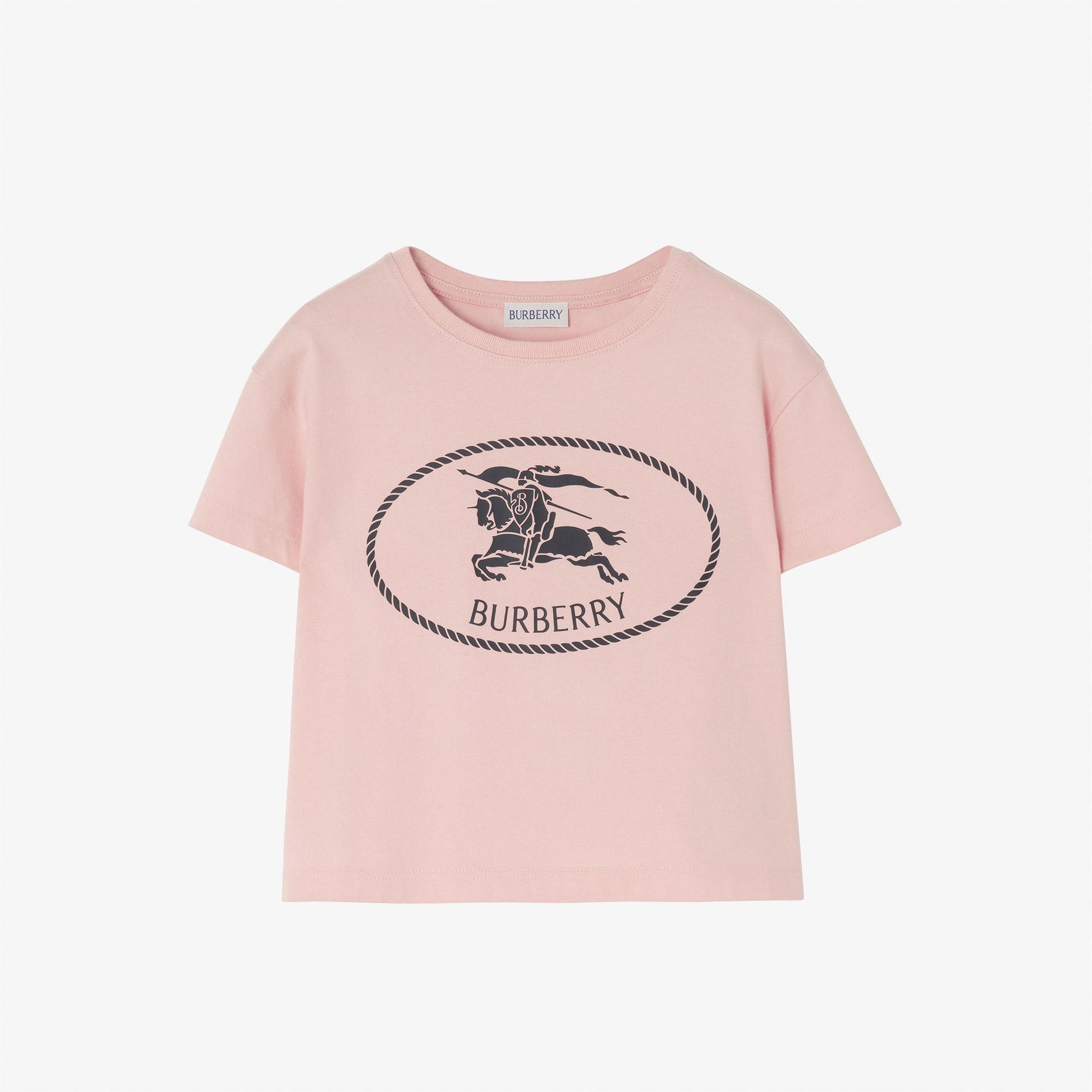Burberry Racheal Crest Çocuk Pembe T-Shirt