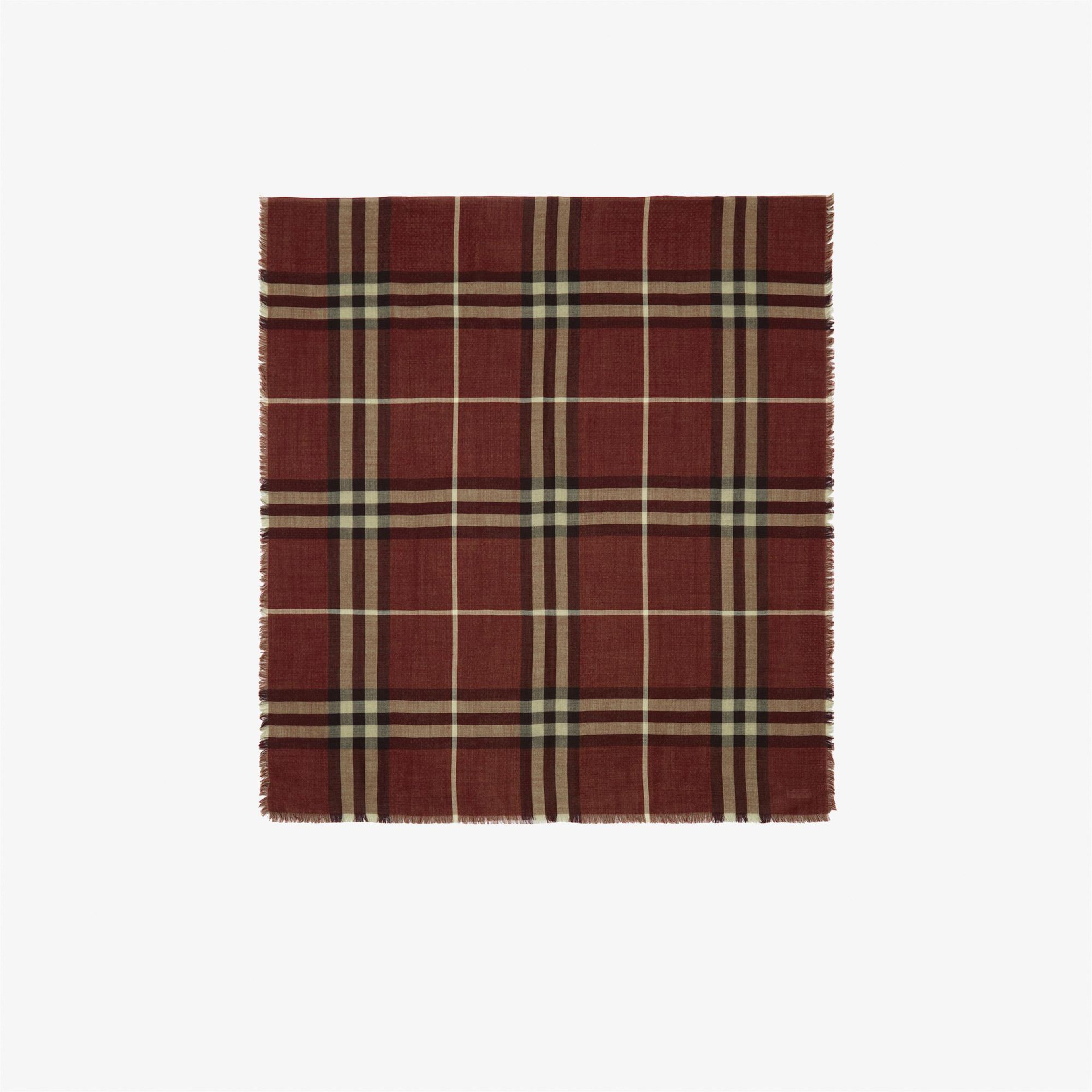 Burberry Med Kadın Bordo Atkı