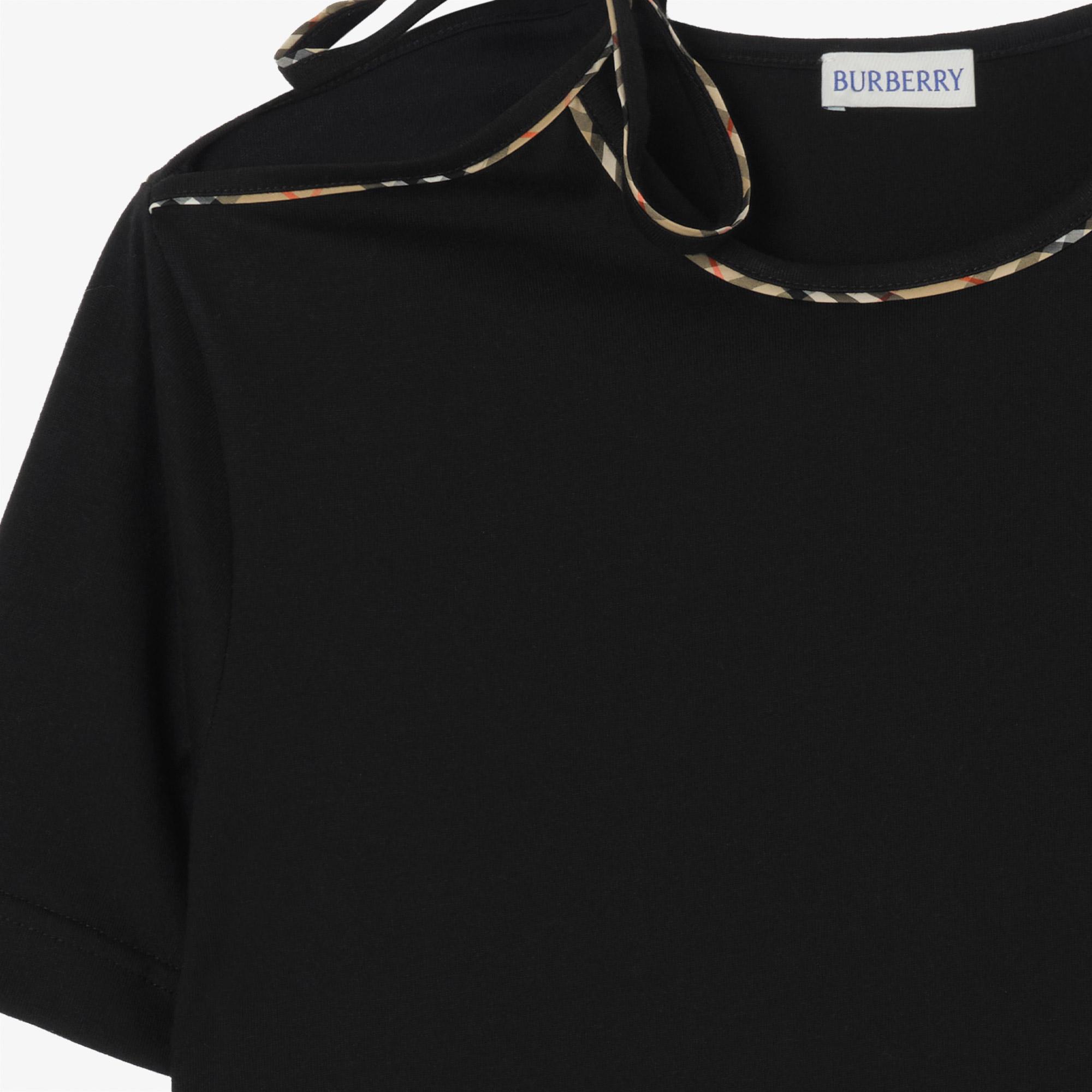 Burberry Frankie Bow Kadın Siyah T-Shirt