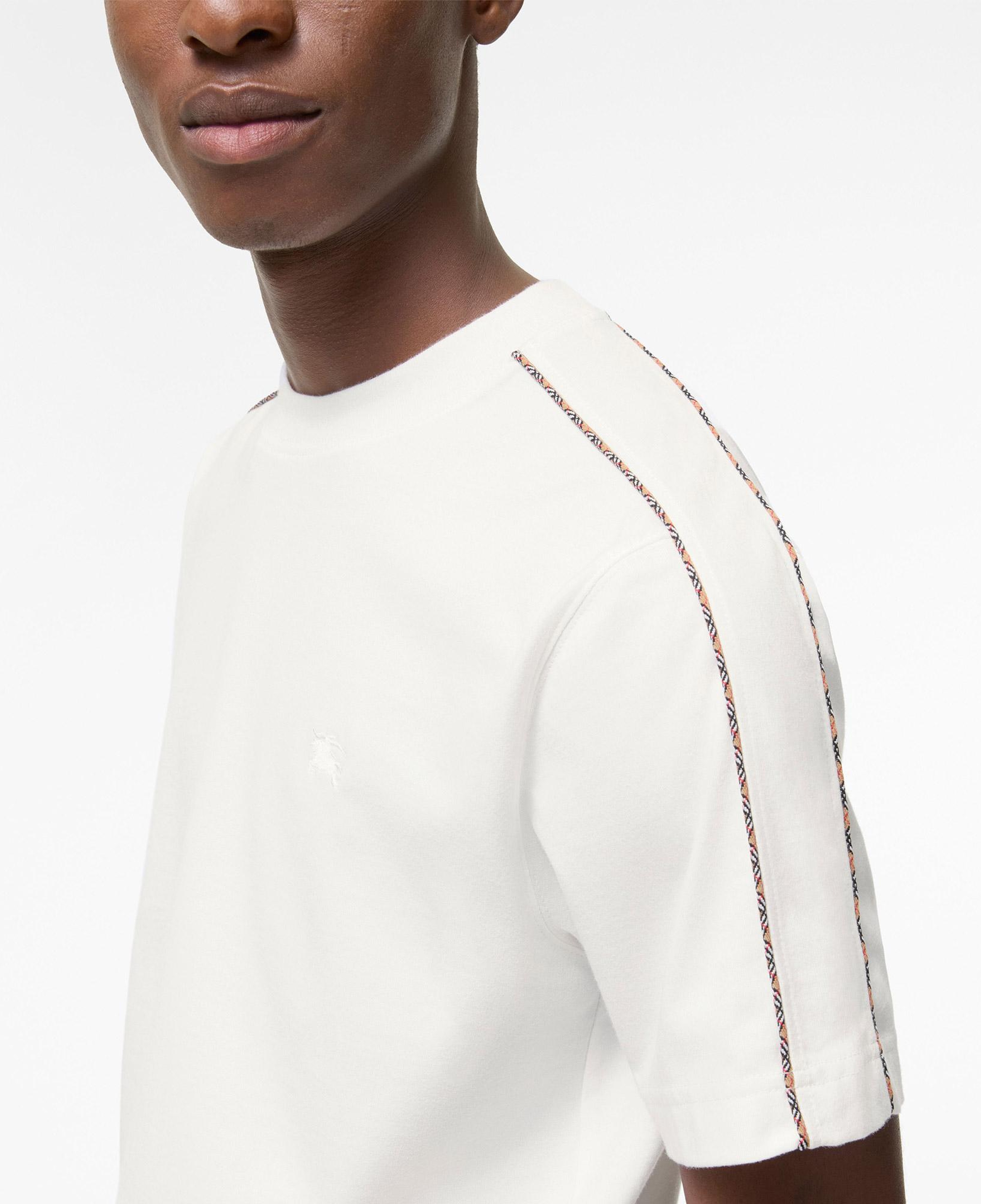Burberry Seth Check Erkek Beyaz T-Shirt