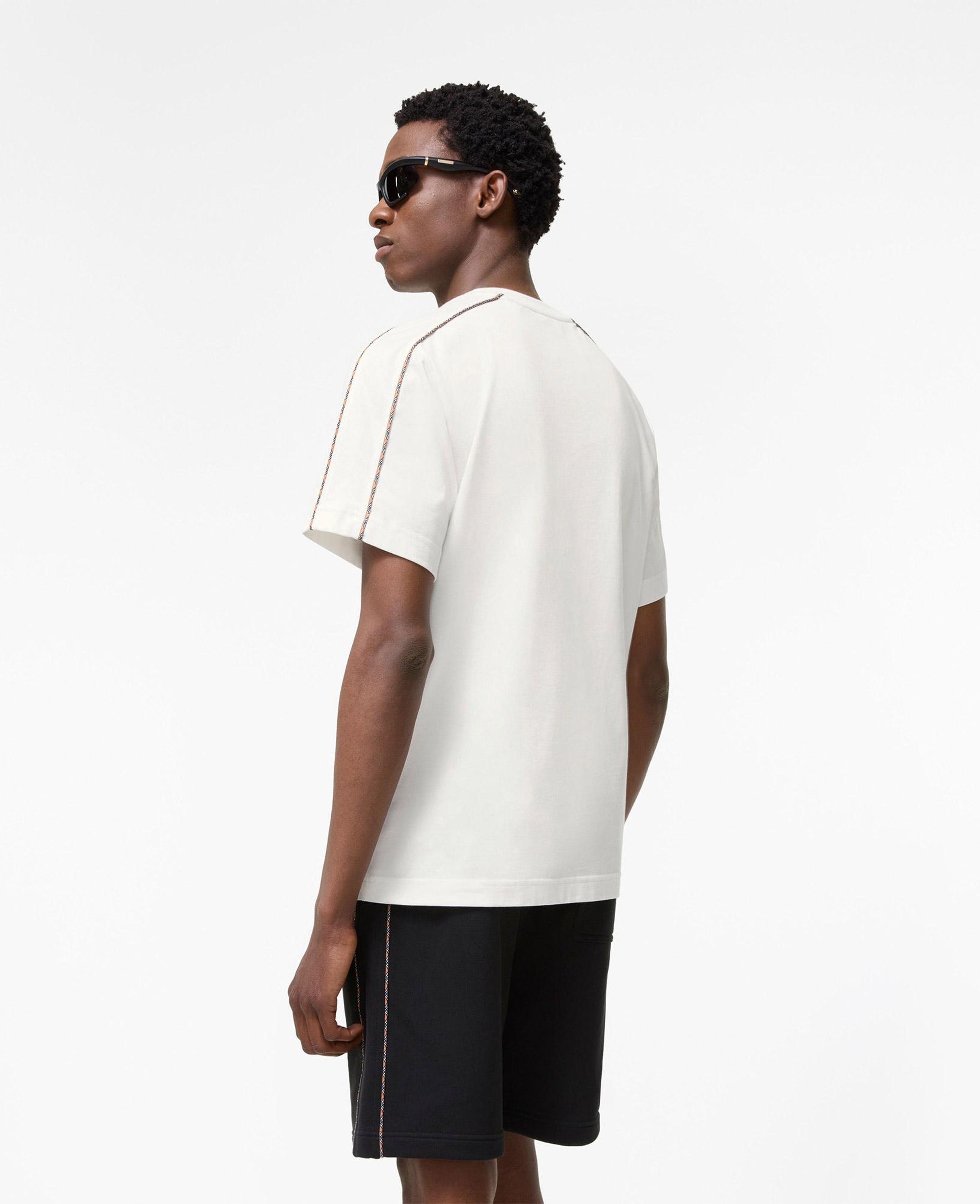 Burberry Seth Check Erkek Beyaz T-Shirt