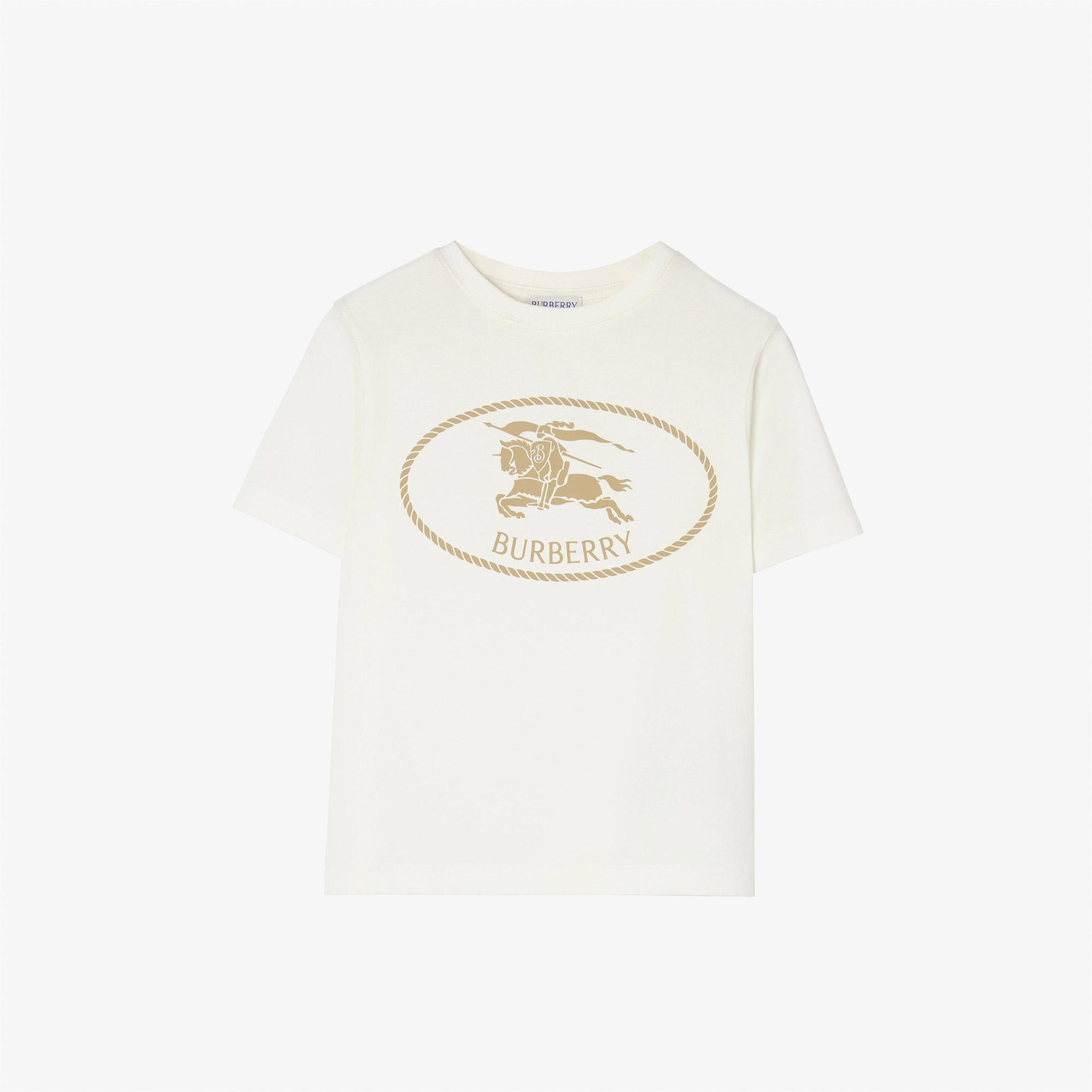 Burberry Cedar Crest Çocuk Beyaz T-Shirt