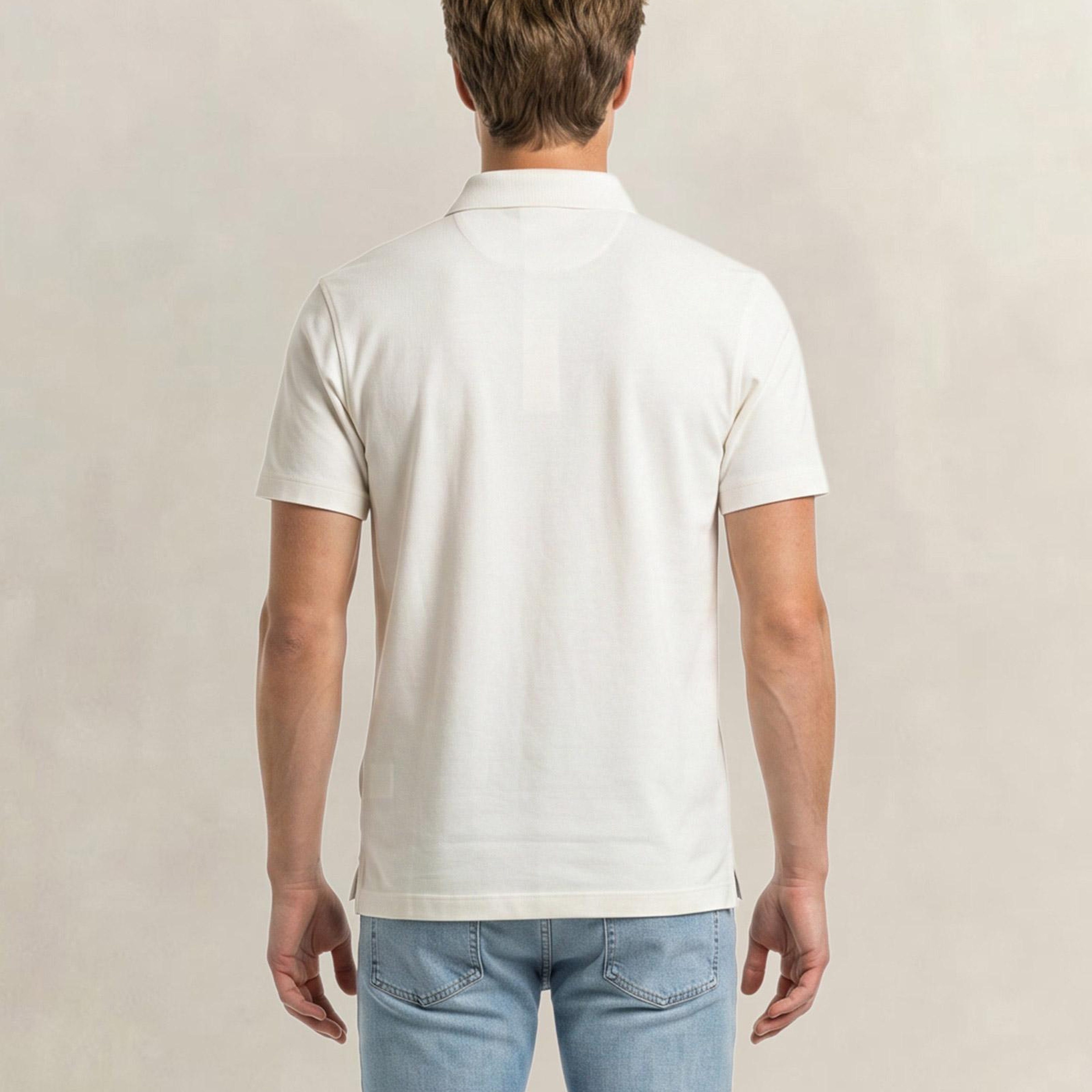GANT Erkek Beyaz Regular Fit Logolu Polo Yaka T-Shirt