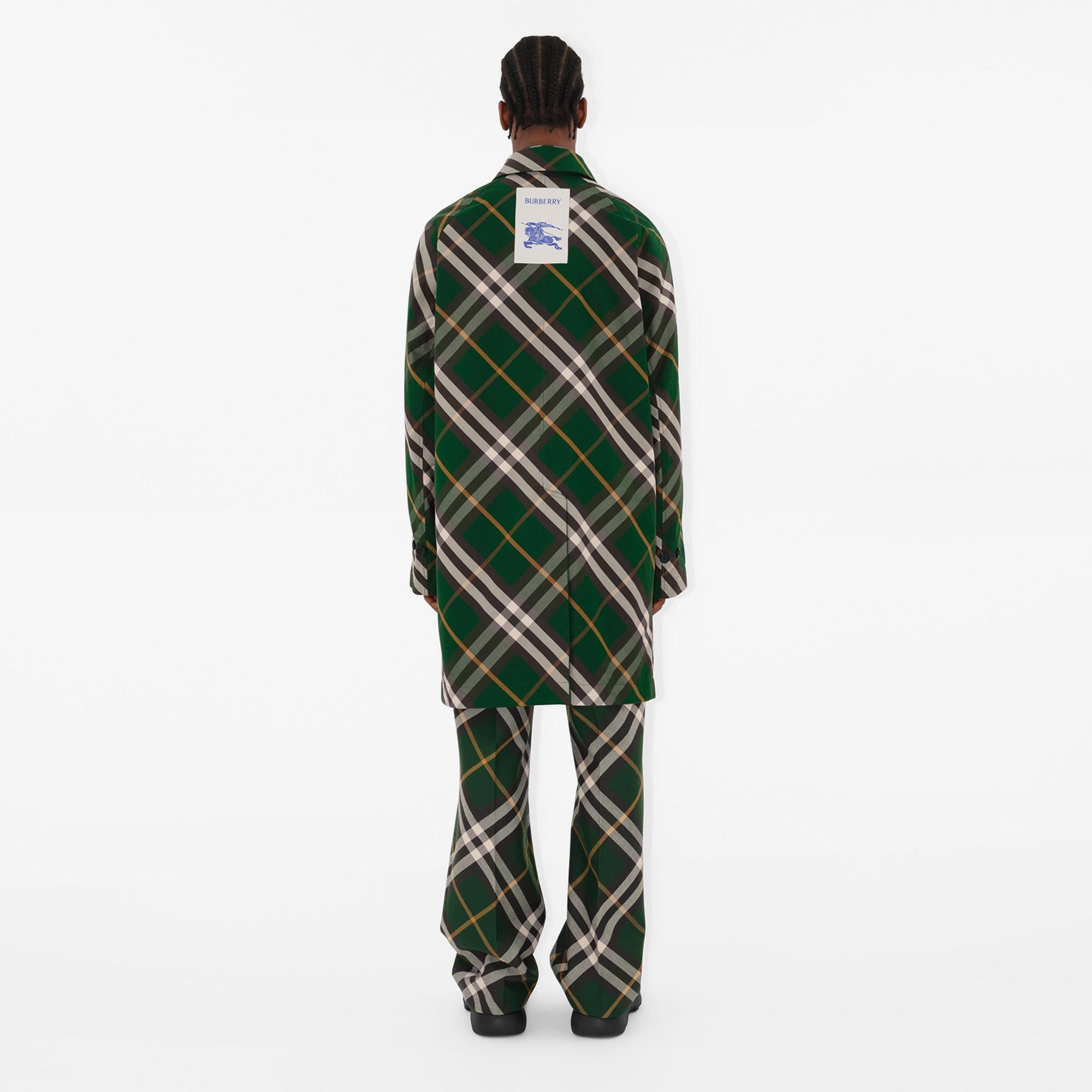 Burberry Erkek Yeşil Pardesü