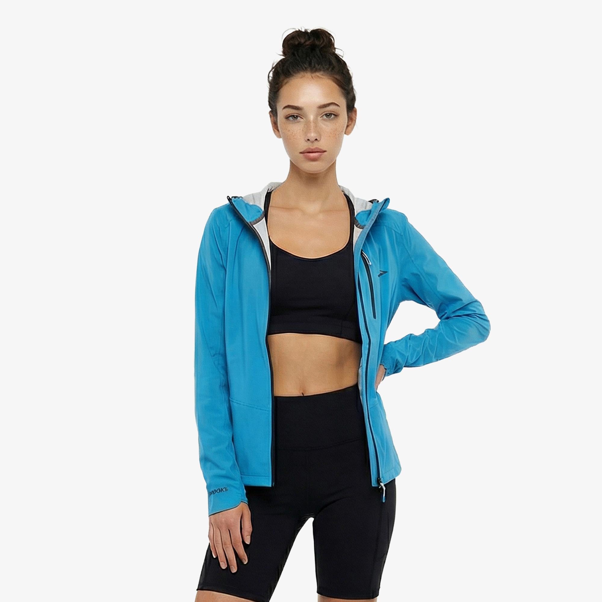 Brooks High Point Waterproof 2 Kadın Mavi Ceket