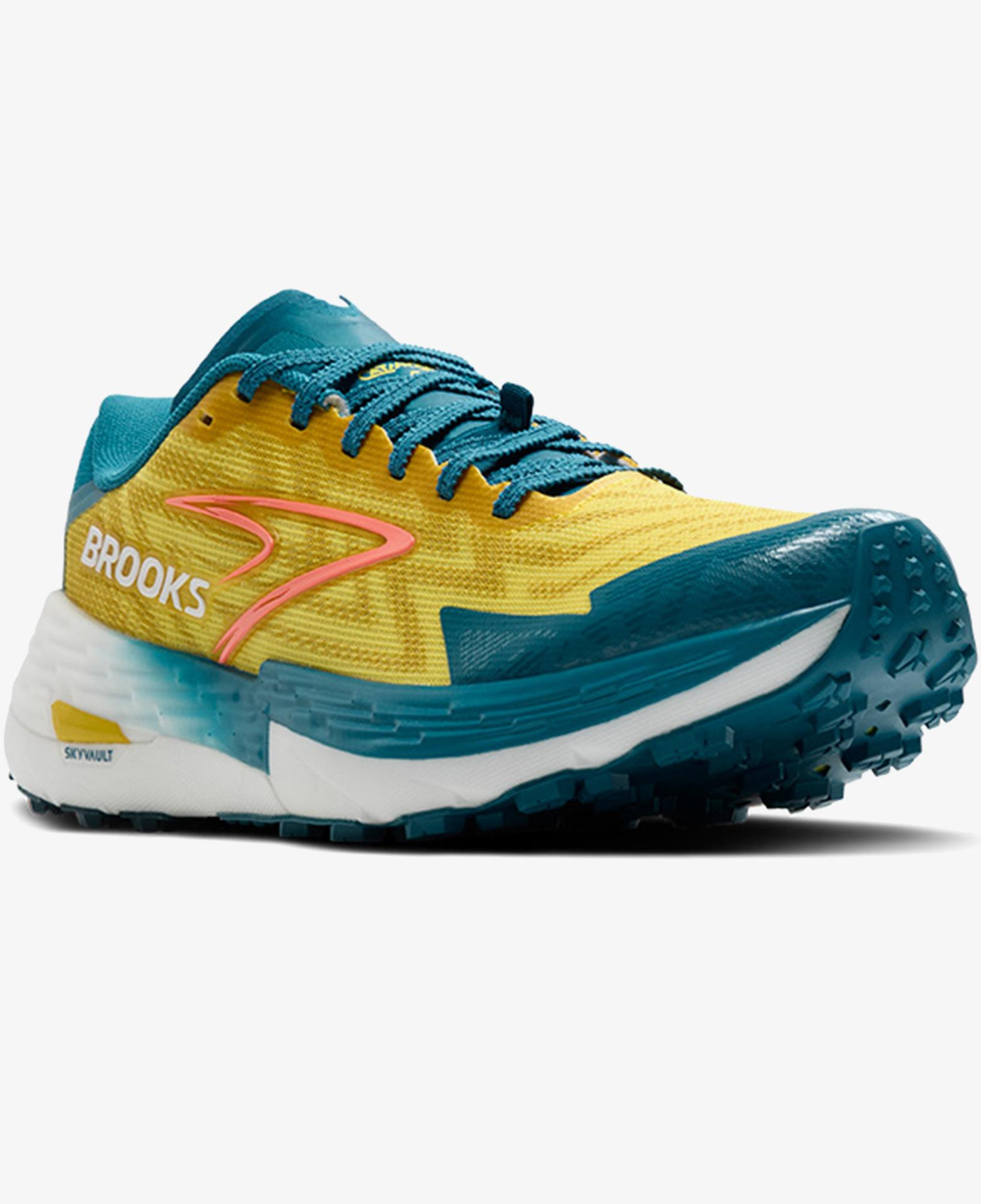 Brooks Catamount 4 Erkek Sarı/Mavi Koşu Ayakkabısı