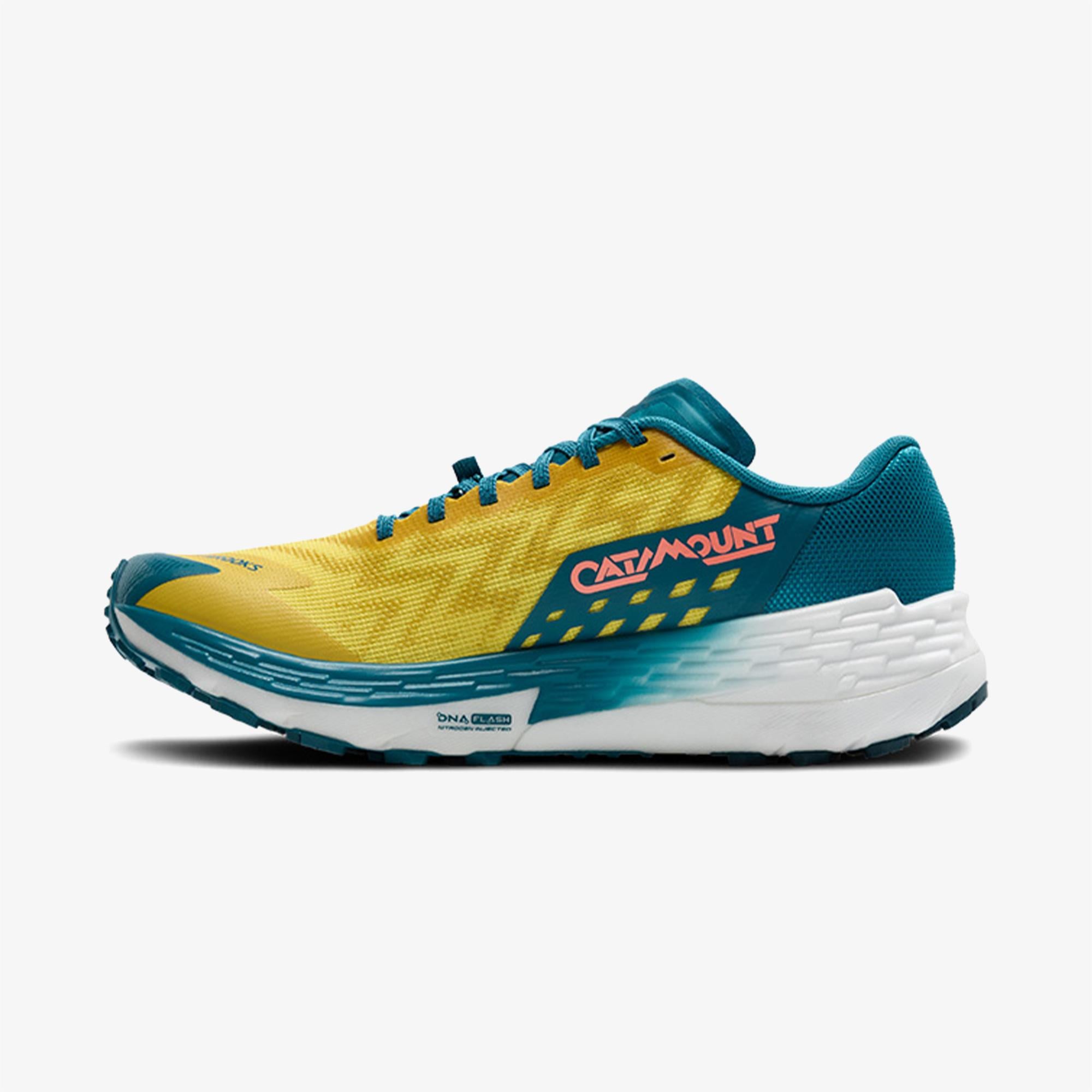 Brooks Catamount 4 Erkek Sarı/Mavi Koşu Ayakkabısı